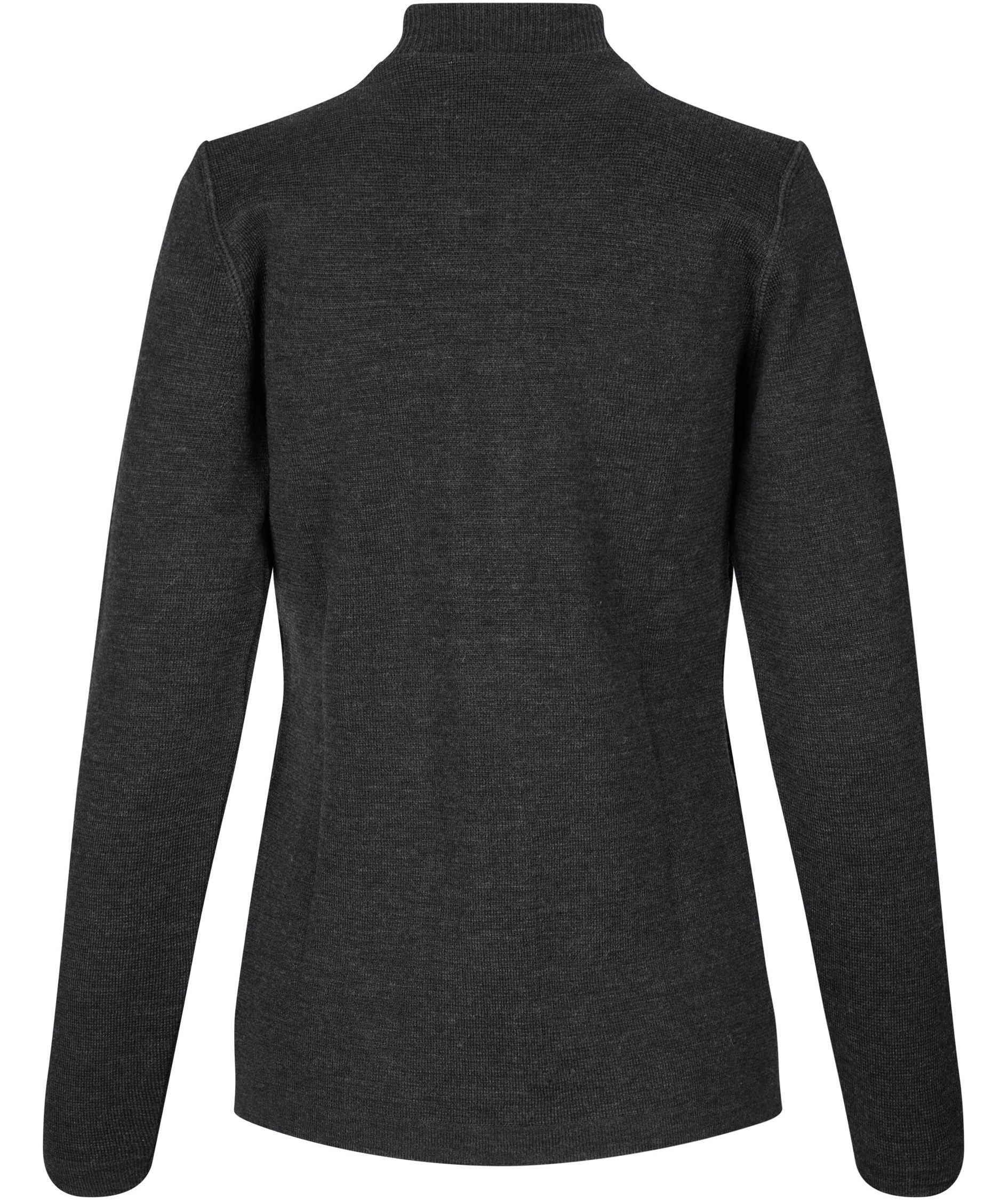 ID stickad cardigan dam, Antracit Grey Melerad