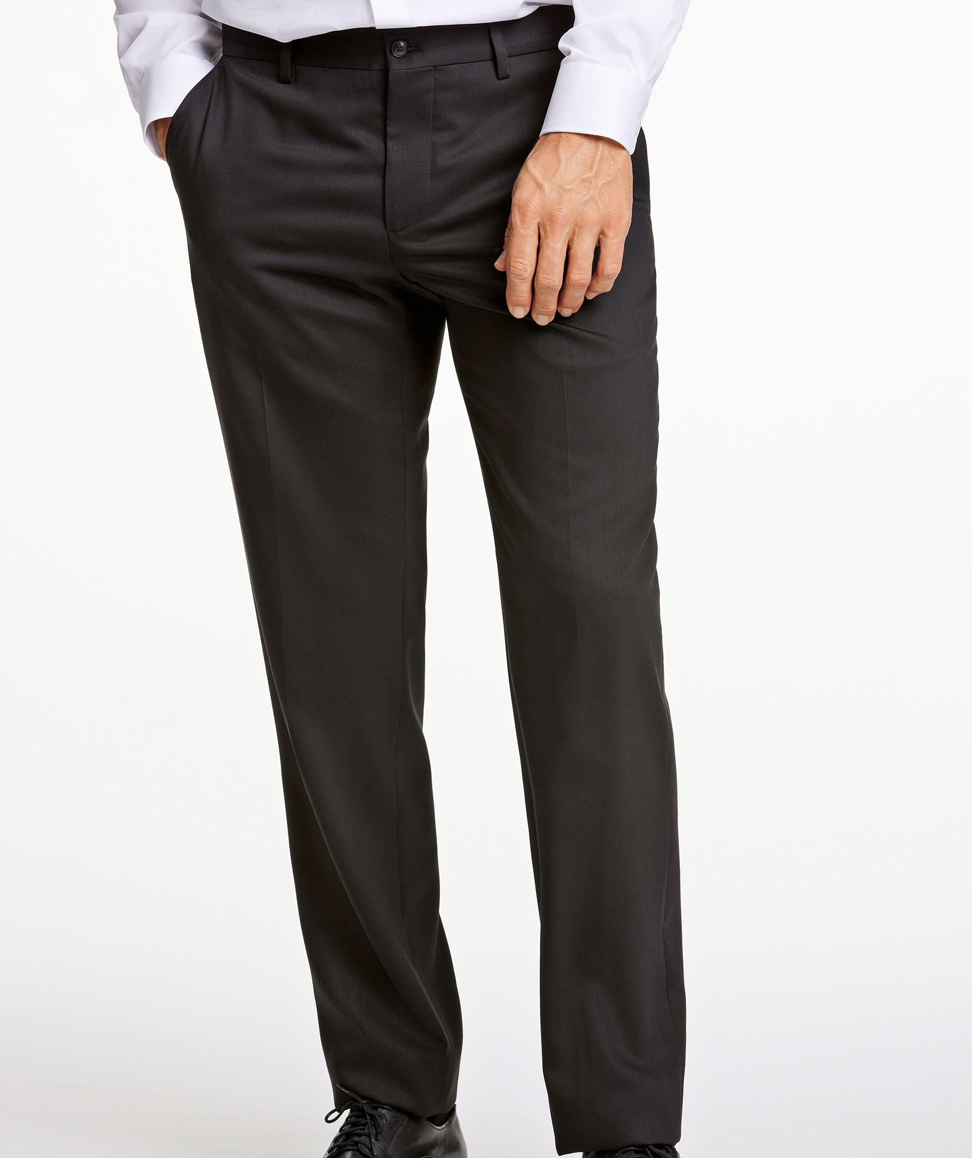 Lindbergh Modern fit bukse med ull, Black, large image number 5