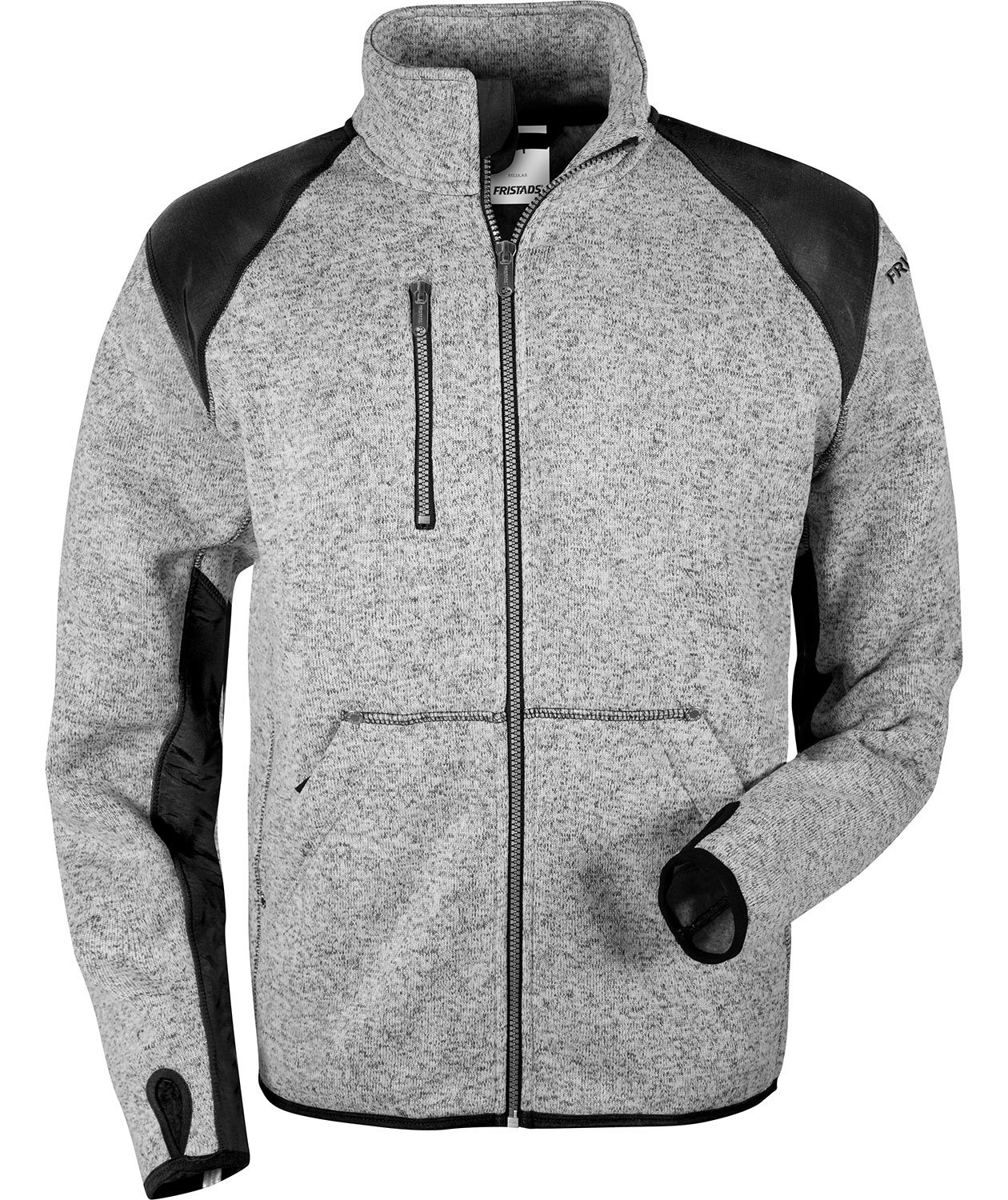 Fristads fleecejakke 7451, Gr&aring;/Sort, large image number 0