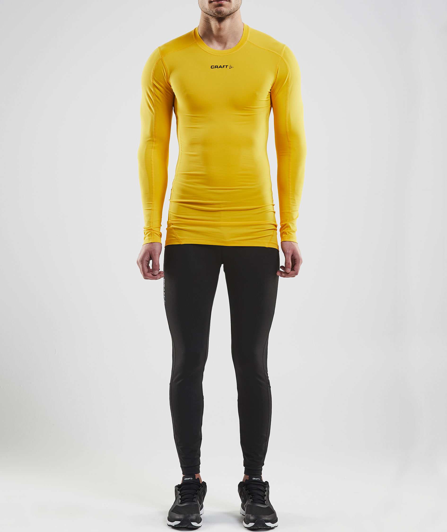 Craft Pro Control Compression l&aring;ng&auml;rmad T-shirt, Sweden yellow, large image number 3