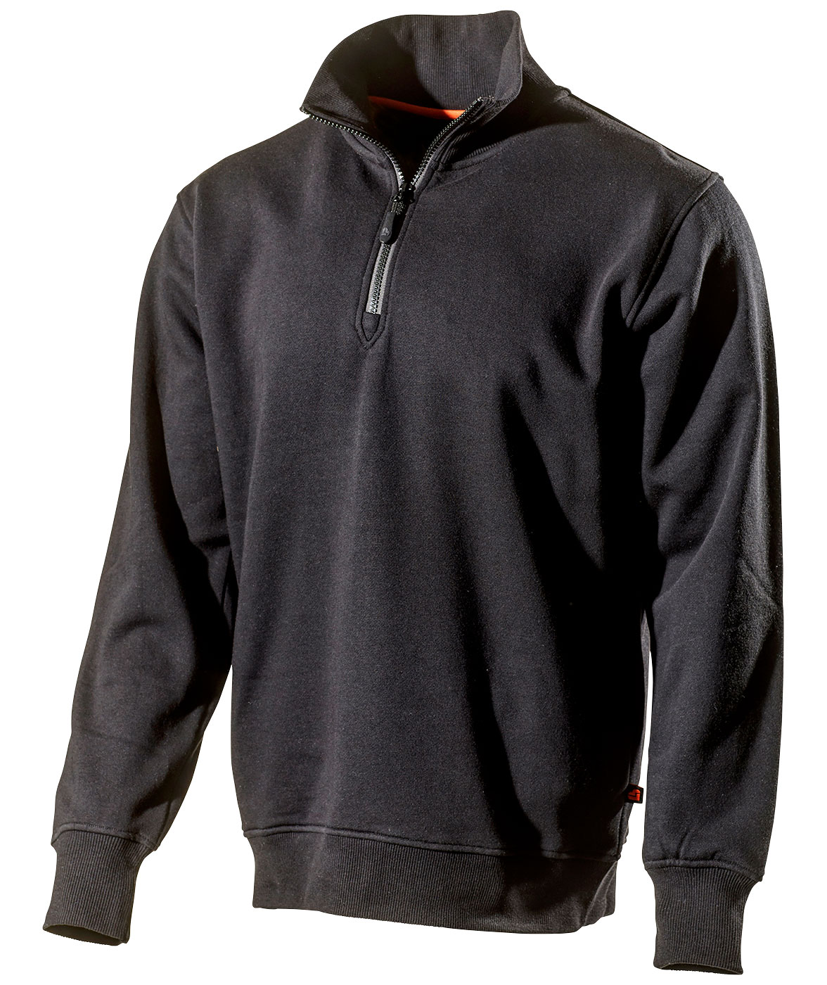 L.Brador sweatshirt med kort dragkedja 6430PB, Svart