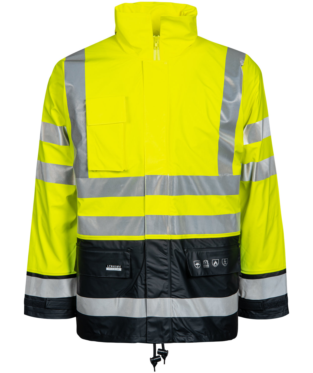 Lyngs&oslash;e Multinorm PU Winterjacke, Hi-vis gelb/marine