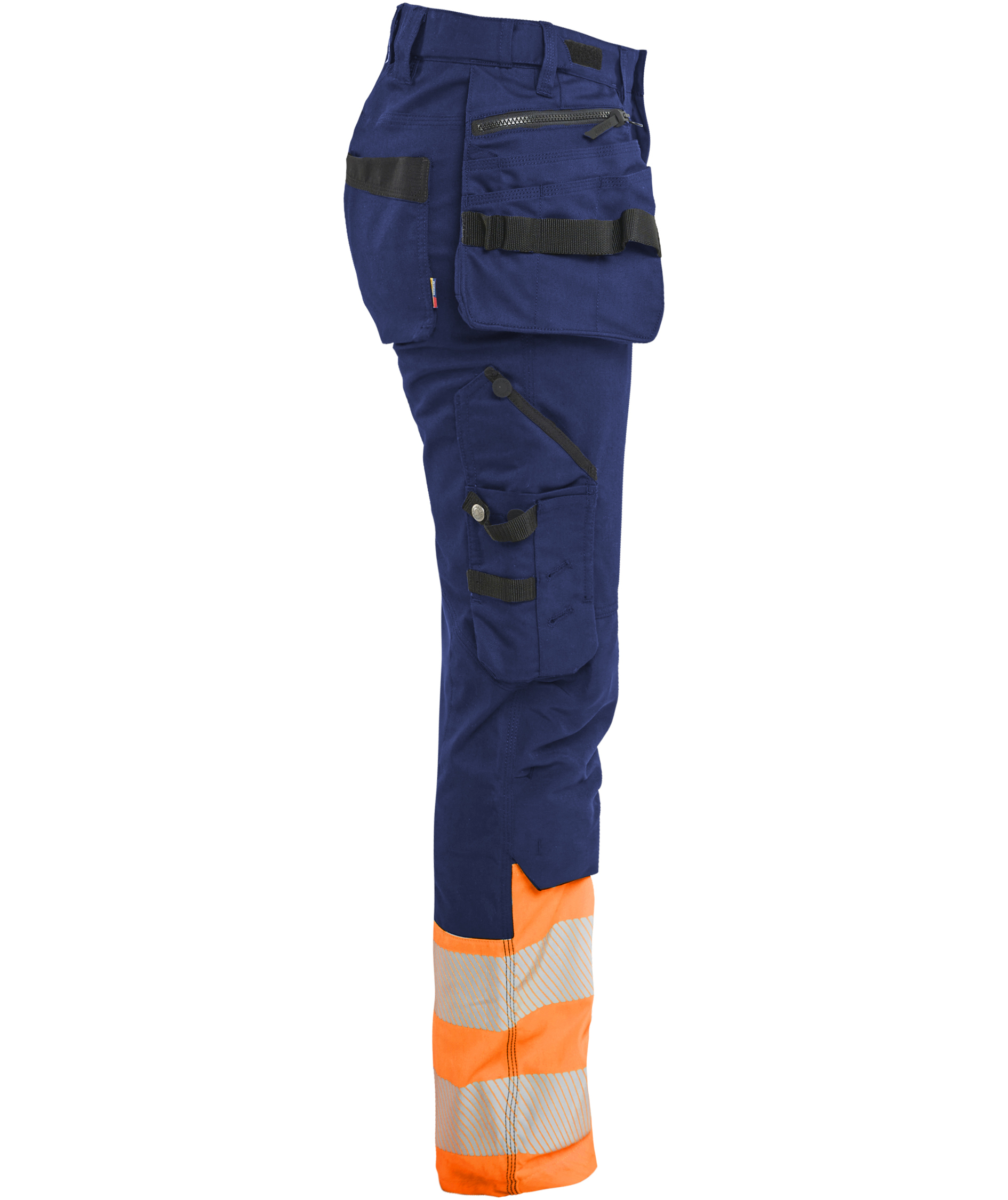 Bl&aring;kl&auml;der women's craftsman trousers, Marine/Hi-Vis Orange, large image number 2