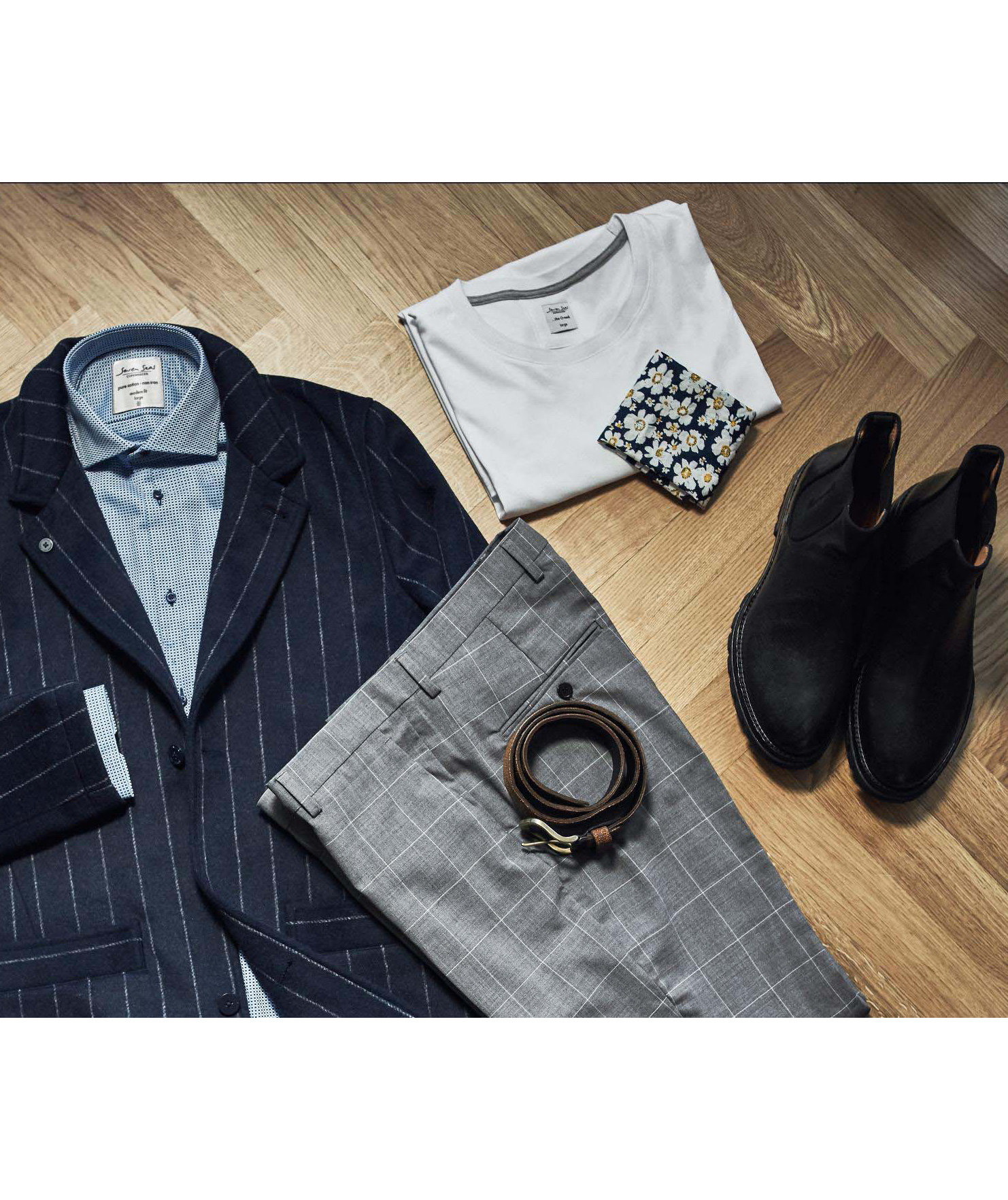 Seven Seas T-skjorte med rund hals, Hvit, large image number 4