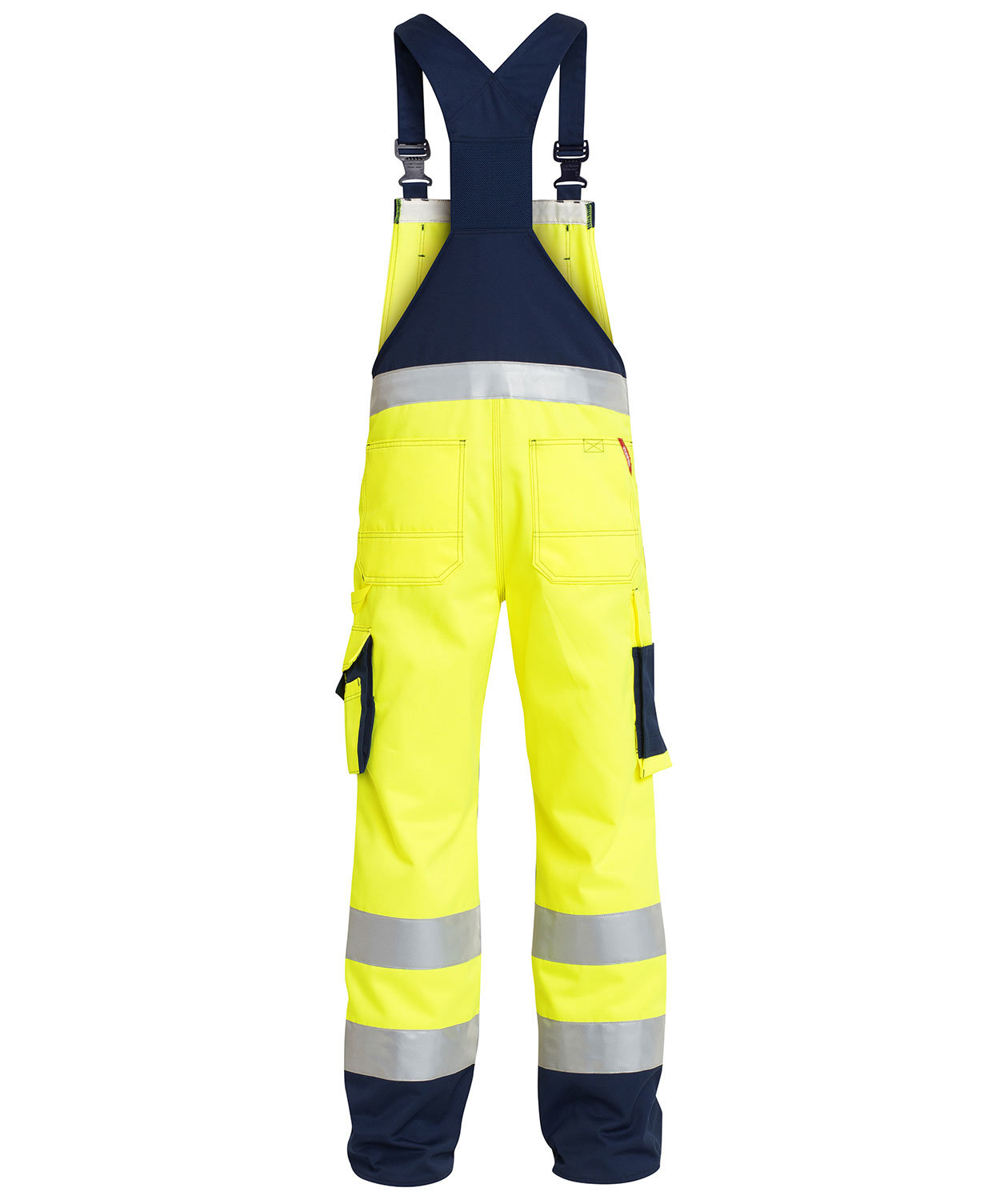 Engel arbetsh&auml;ngselbyxa, Varsel yellow/marinbl&aring;