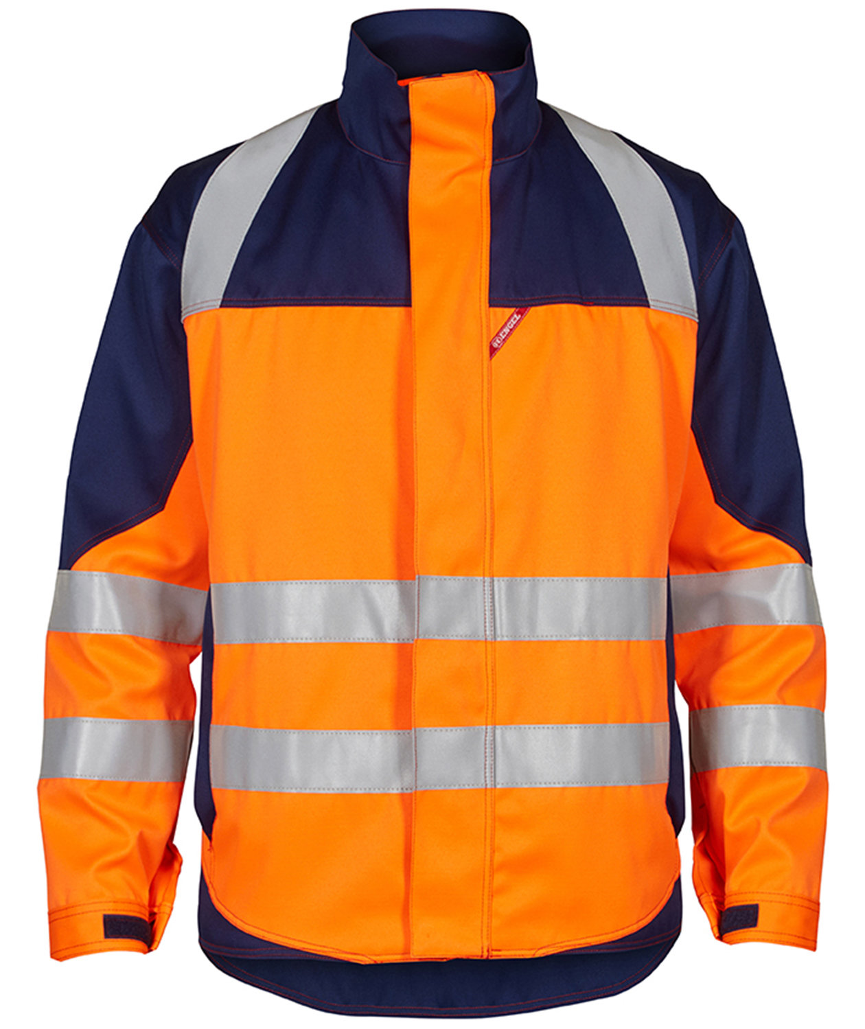 Engel Safety+ arbetsjacka, Varsel Orange/Marinbl&aring;