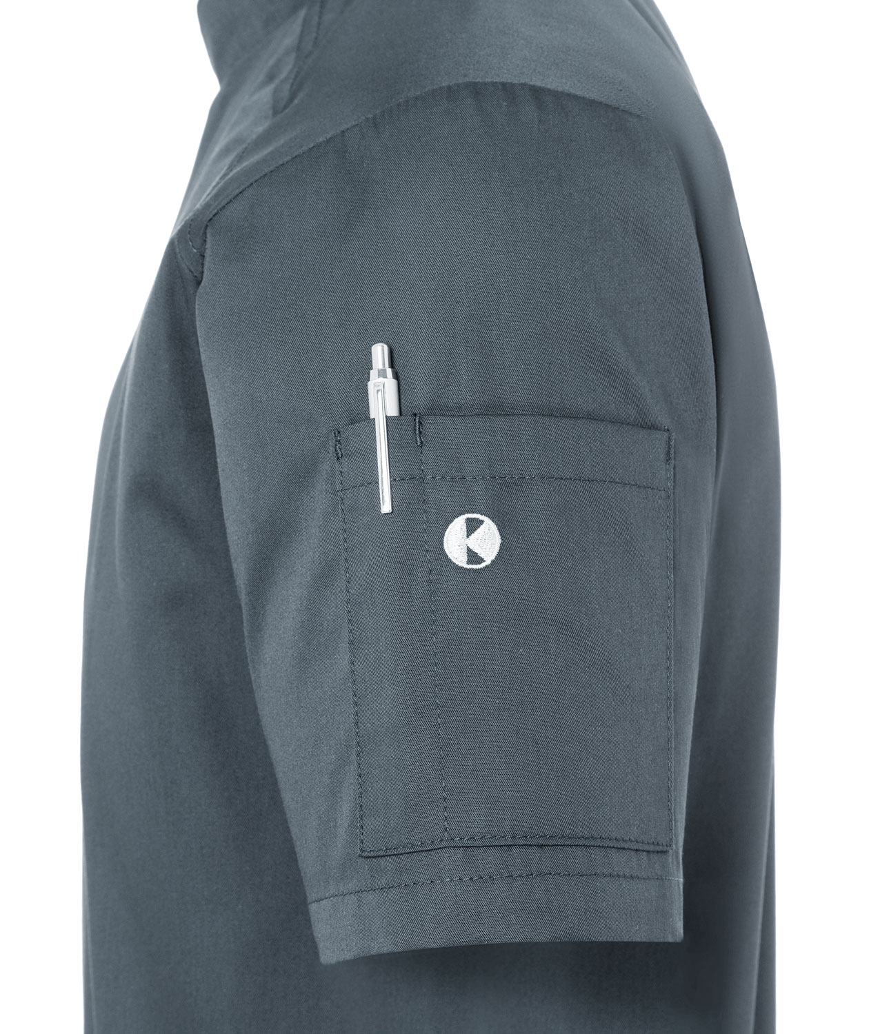 Karlowsky kurz&auml;rmelige Kochjacke, Anthrazitgrau, large image number 4