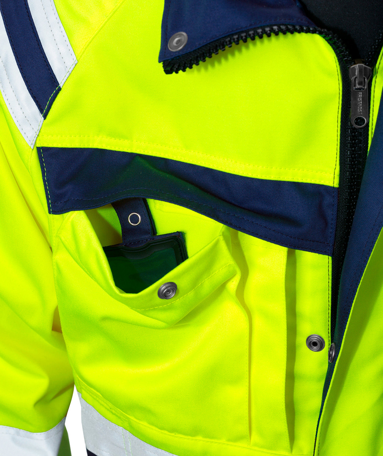 Fristads dame arbejdsjakke 4129, Hi-vis&nbsp;Gul/Marine, large image number 2