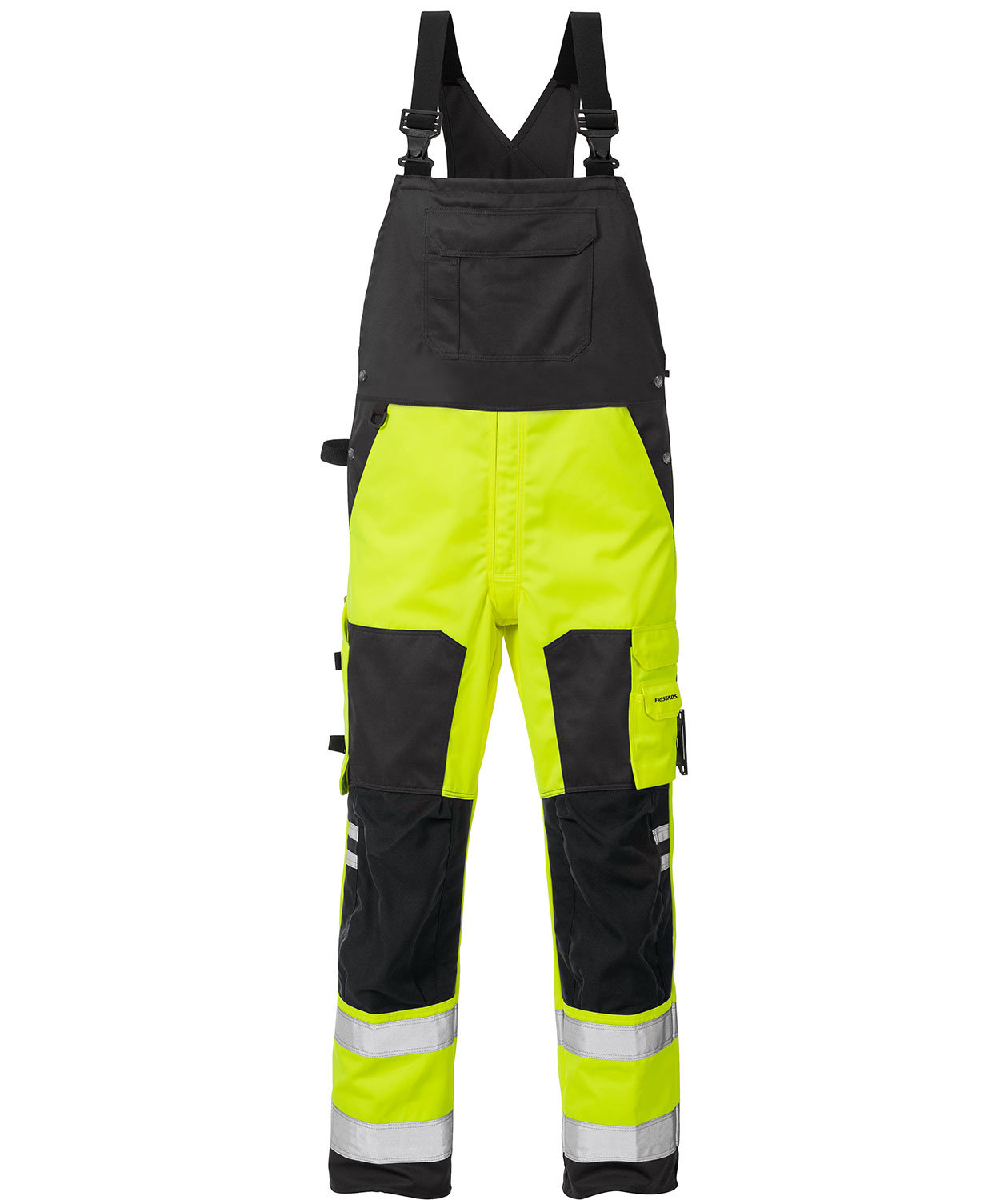 Fristads h&auml;ngselbyxa 1015, Varsel Gul/Svart