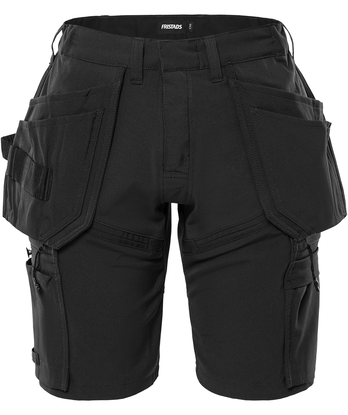 Fristads dame h&aring;ndv&aelig;rkershorts 2601 GLWS, Sort, Sort, swatch