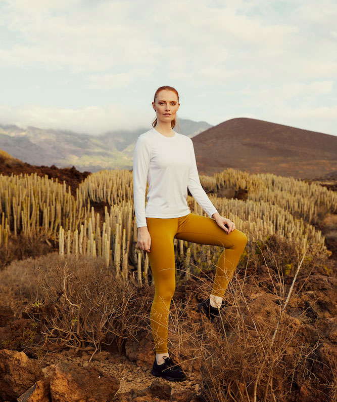 Clique Basic Active l&aring;ng&auml;rmad T-shirt dam, Vit, large image number 1