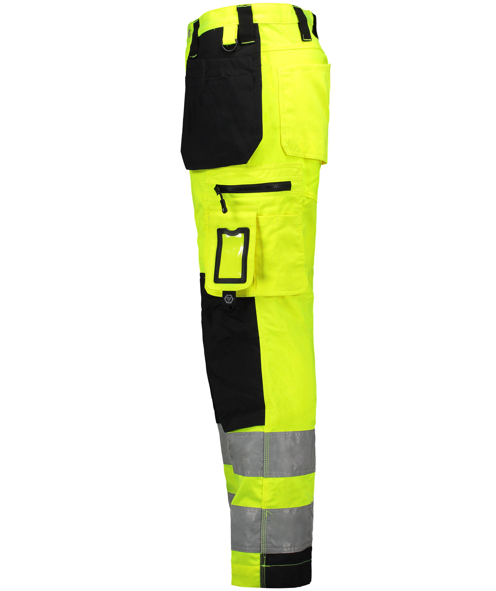 Vidar V5006 craftsman trousers, Hi-vis Yellow/Black, large image number 3