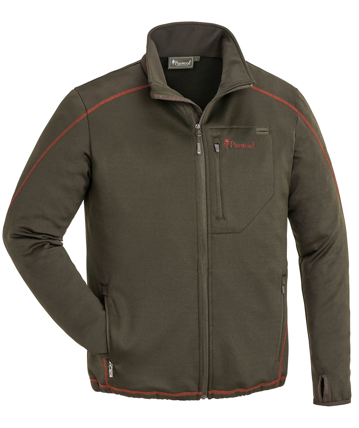 Pinewood Frazer fleecejakke, Suede brun/m&oslash;rk kobber