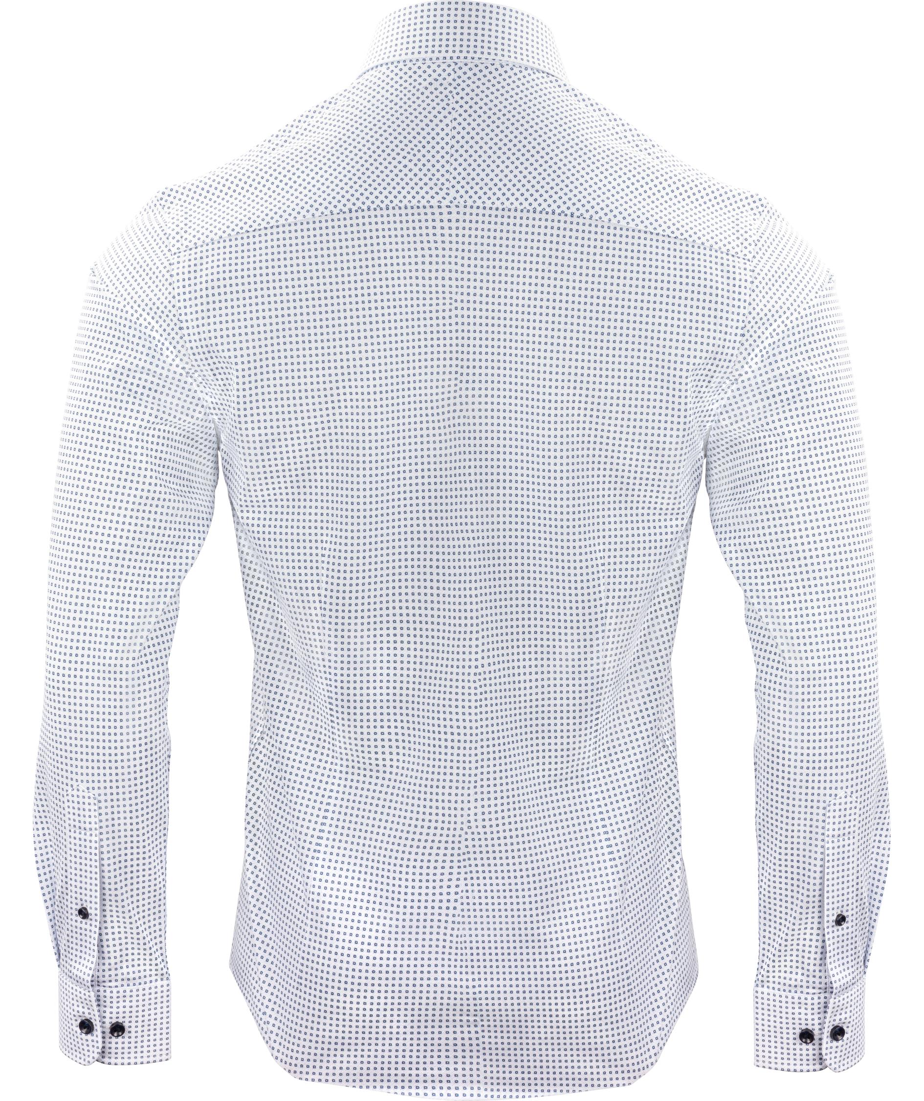 J. Harvest & Frost Piqu&eacute; Indigo Bow 131 slim fit shirt, Sky Blue Print, large image number 1