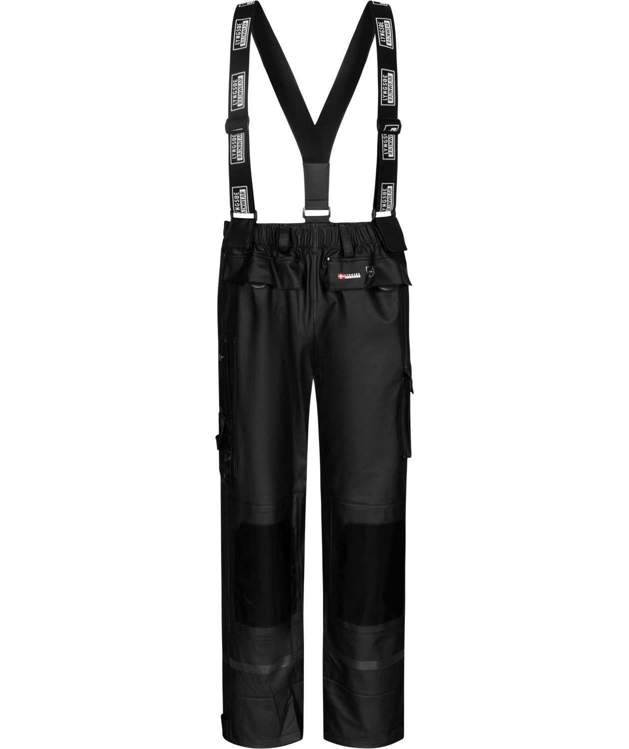 Lyngs&oslash;e PU/PVC regnbyxa, Svart