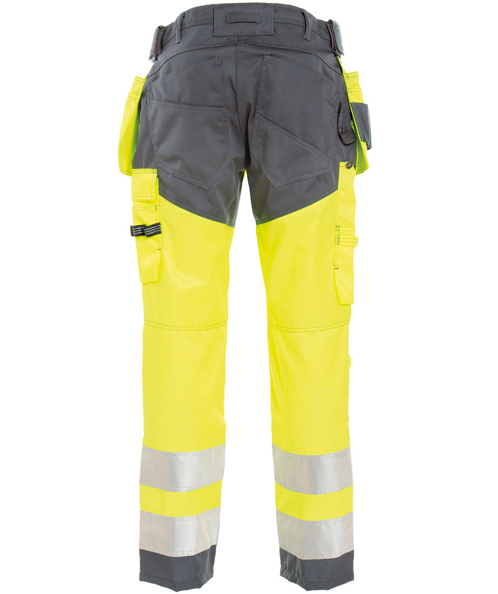 Tranemo CE-ME craftsman trousers, Hi-vis Yellow/Grey