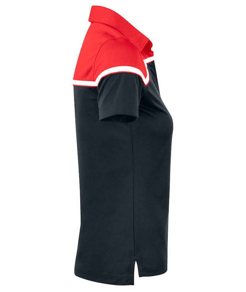 Cutter & Buck Seabeck dame polo T-shirt, Sort/R&oslash;d, large image number 2