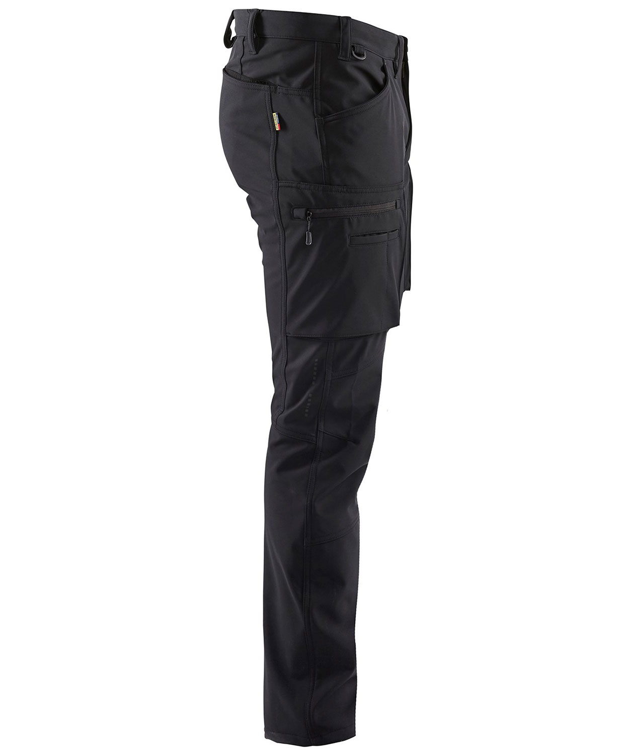 Bl&aring;kl&auml;der softshell servicebyxa, Svart, large image number 2