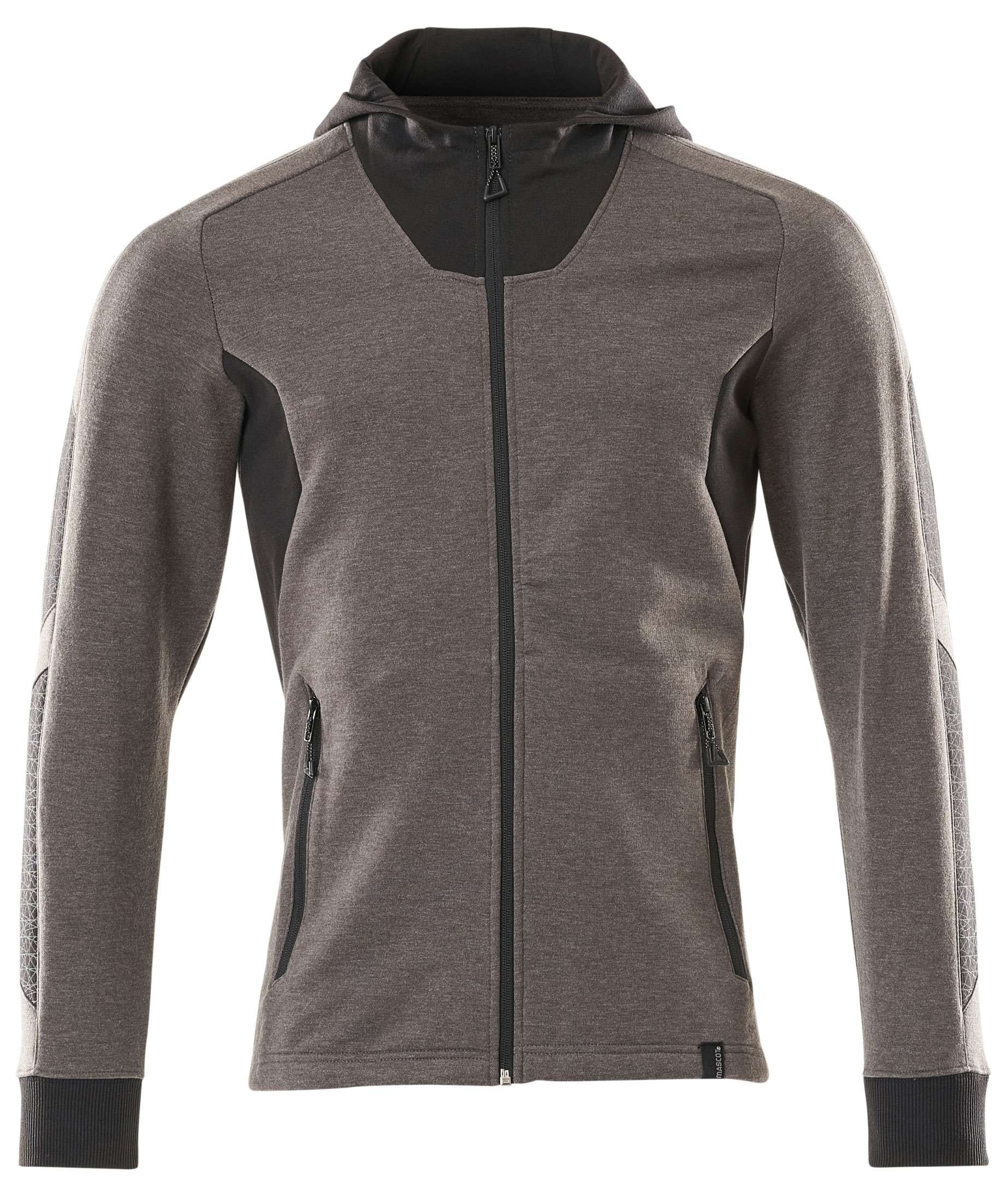 Mascot Accelerate Kapuzensweatshirt mit Rei&szlig;verschluss, Dunkel Anthrazit/Schwarz, Dunkel Anthrazit/Schwarz, swatch