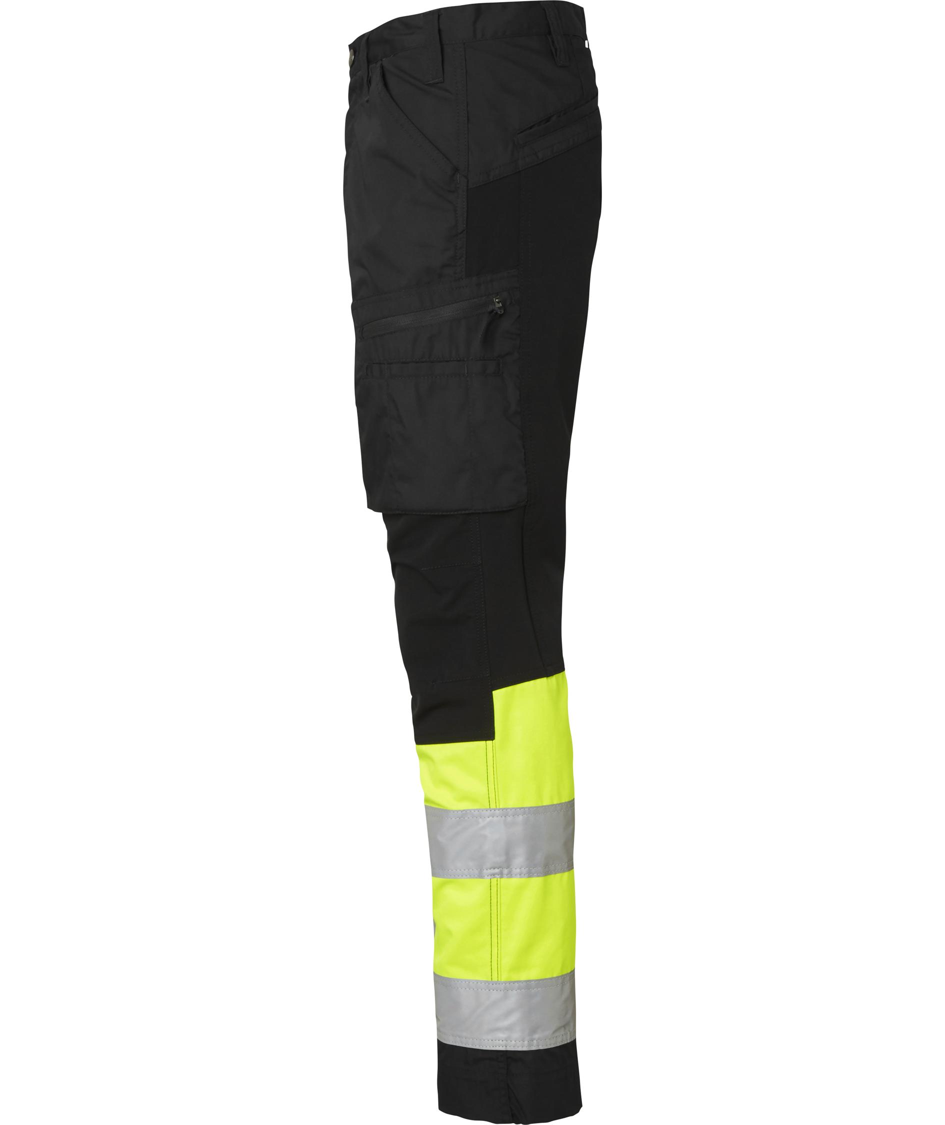 Top Swede servicebukse 220, Svart/Hi-Vis Gul, large image number 3