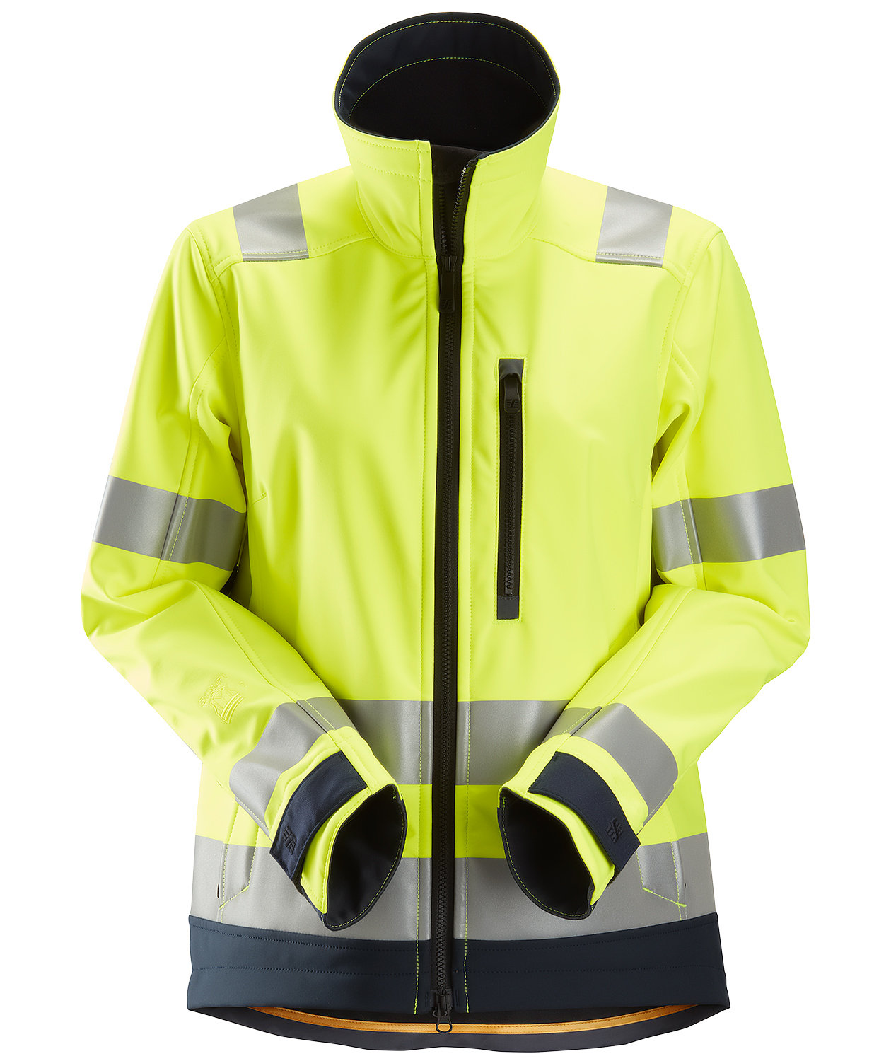 Snickers AllroundWork dame softshelljakke 1237, Hi-vis gul/marinebl&aring;, Hi-vis gul/marinebl&aring;, swatch
