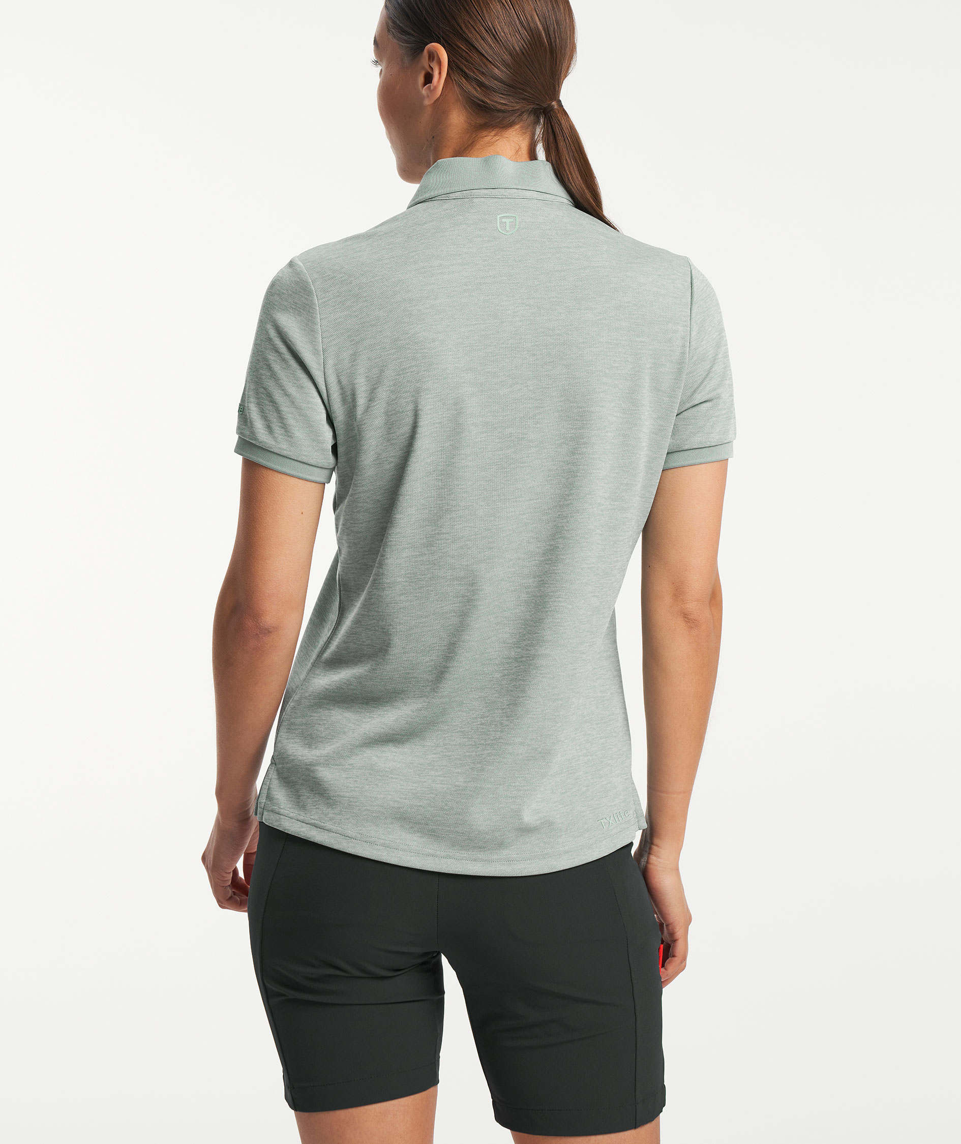 Tenson TXlite Melange dame polo T-skjorte, Grey Green, large image number 8