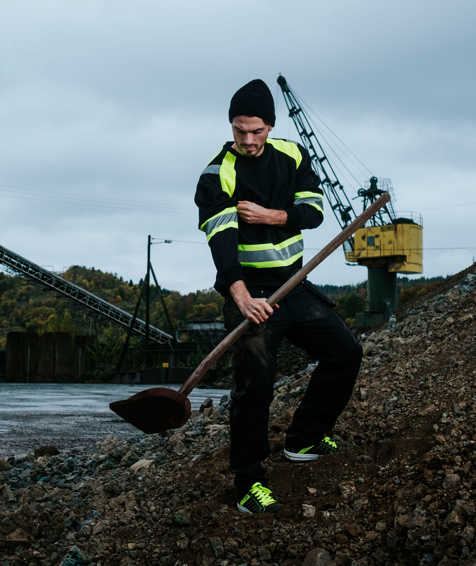 YOU S&ouml;derhamn  sweatshirt with reflectors, Black/Yellow, large image number 3