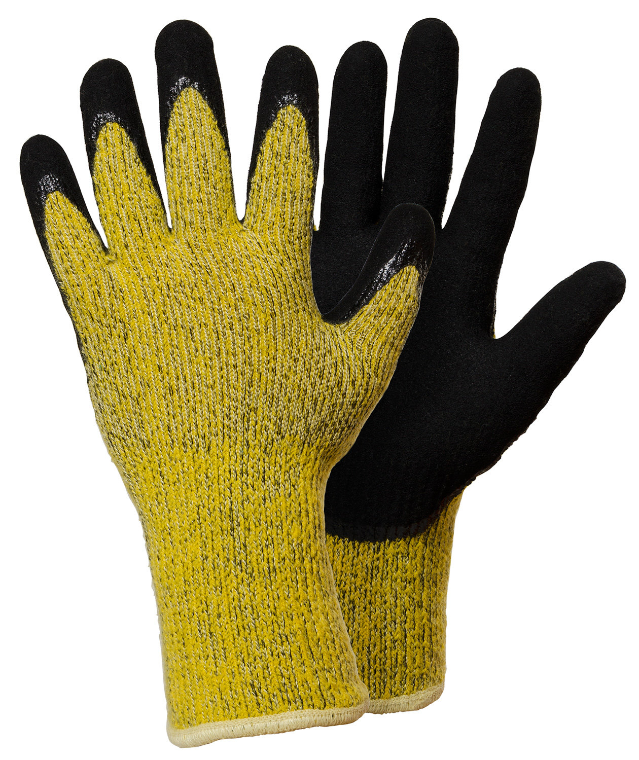 Tegera 987 sk&auml;rhandskar Cut F, Svart/Gul