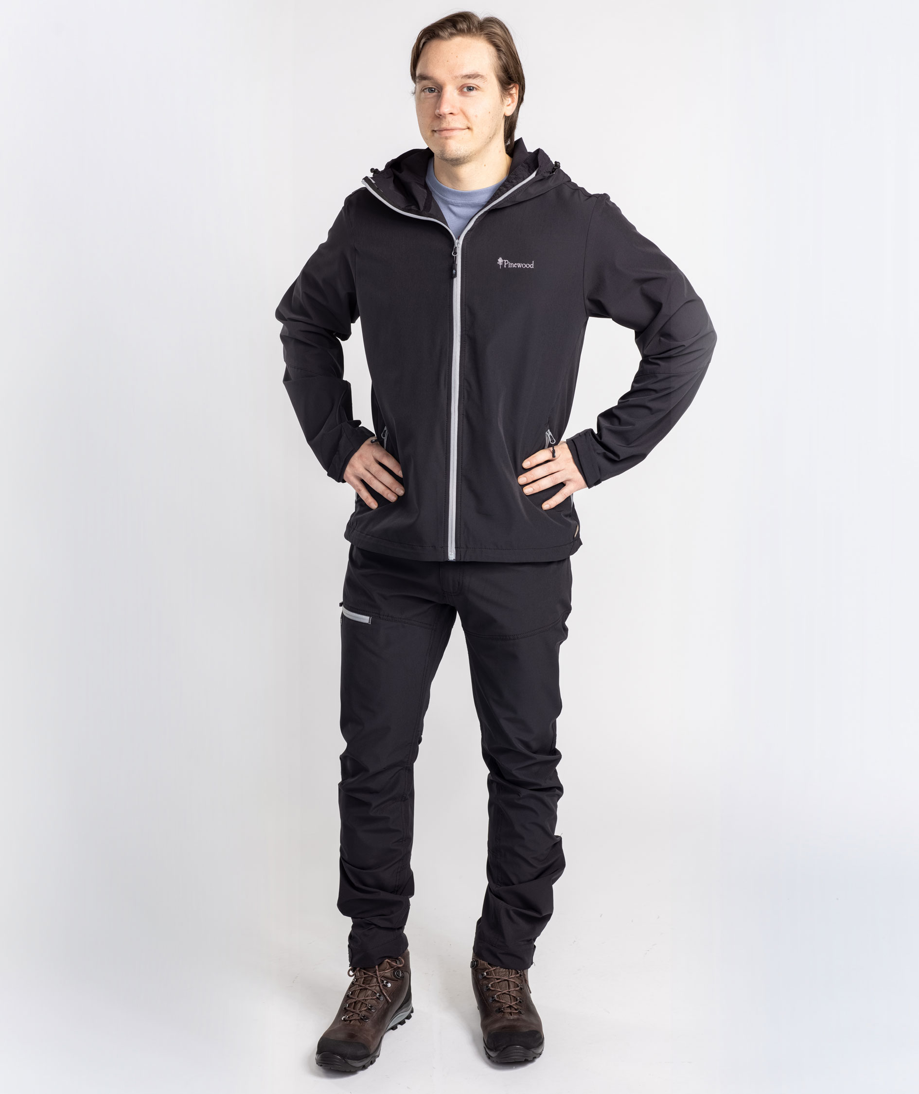 Pinewood&nbsp;Finnveden Trail stretch bukser, Sort, large image number 1