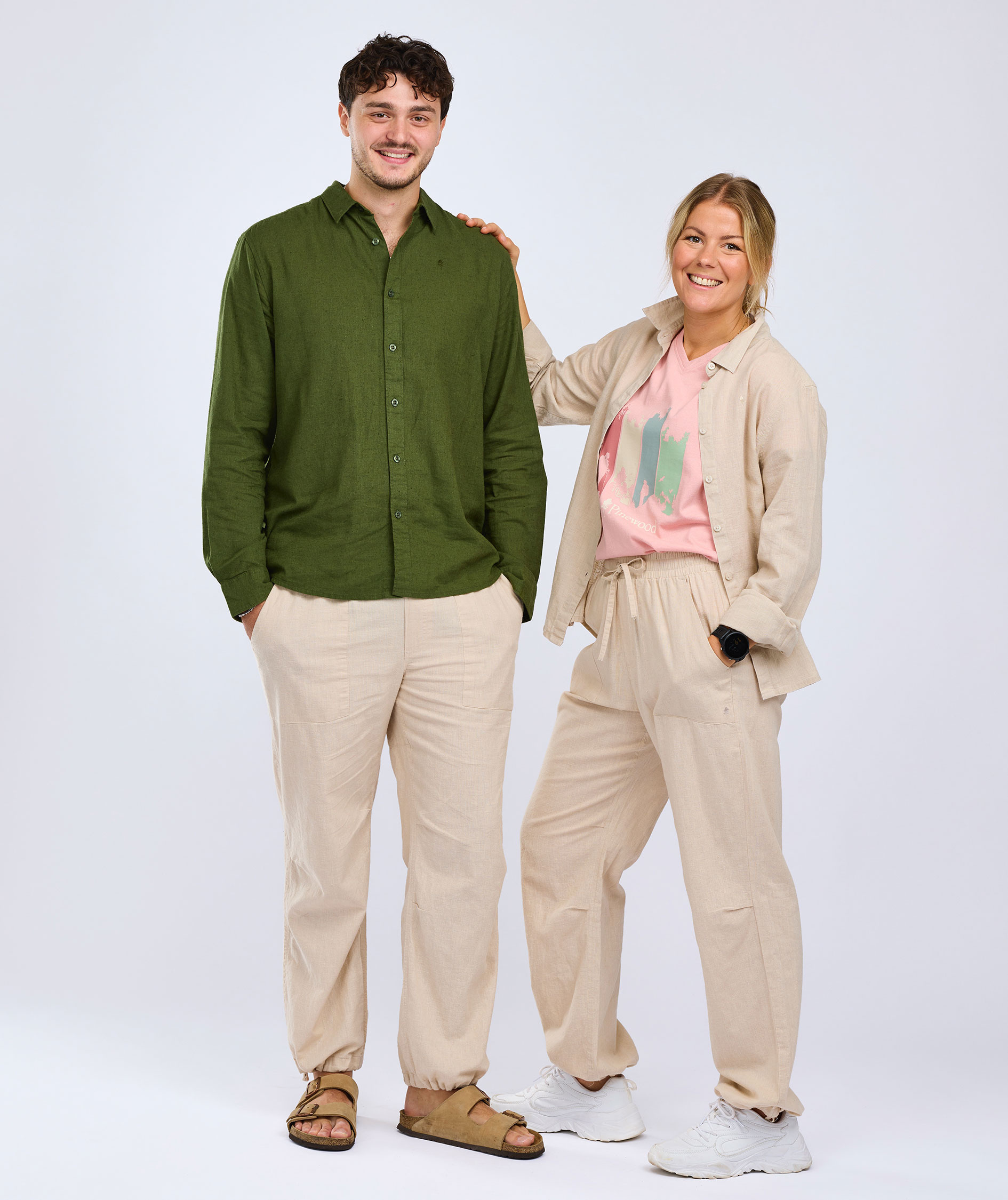 Pinewood V&auml;rnamo InsectSafe dameskjorte, Linen Beige, large image number 7