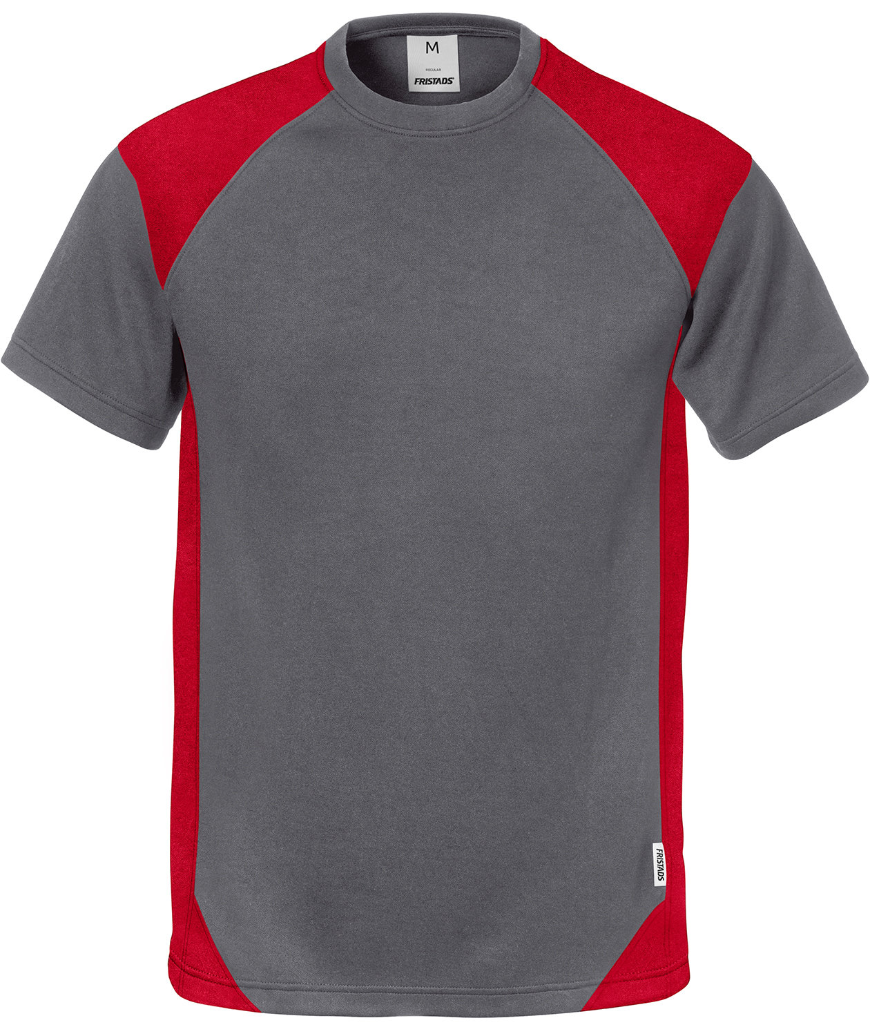 Fristads Image T-shirt 7046, Gr&aring;/R&ouml;d