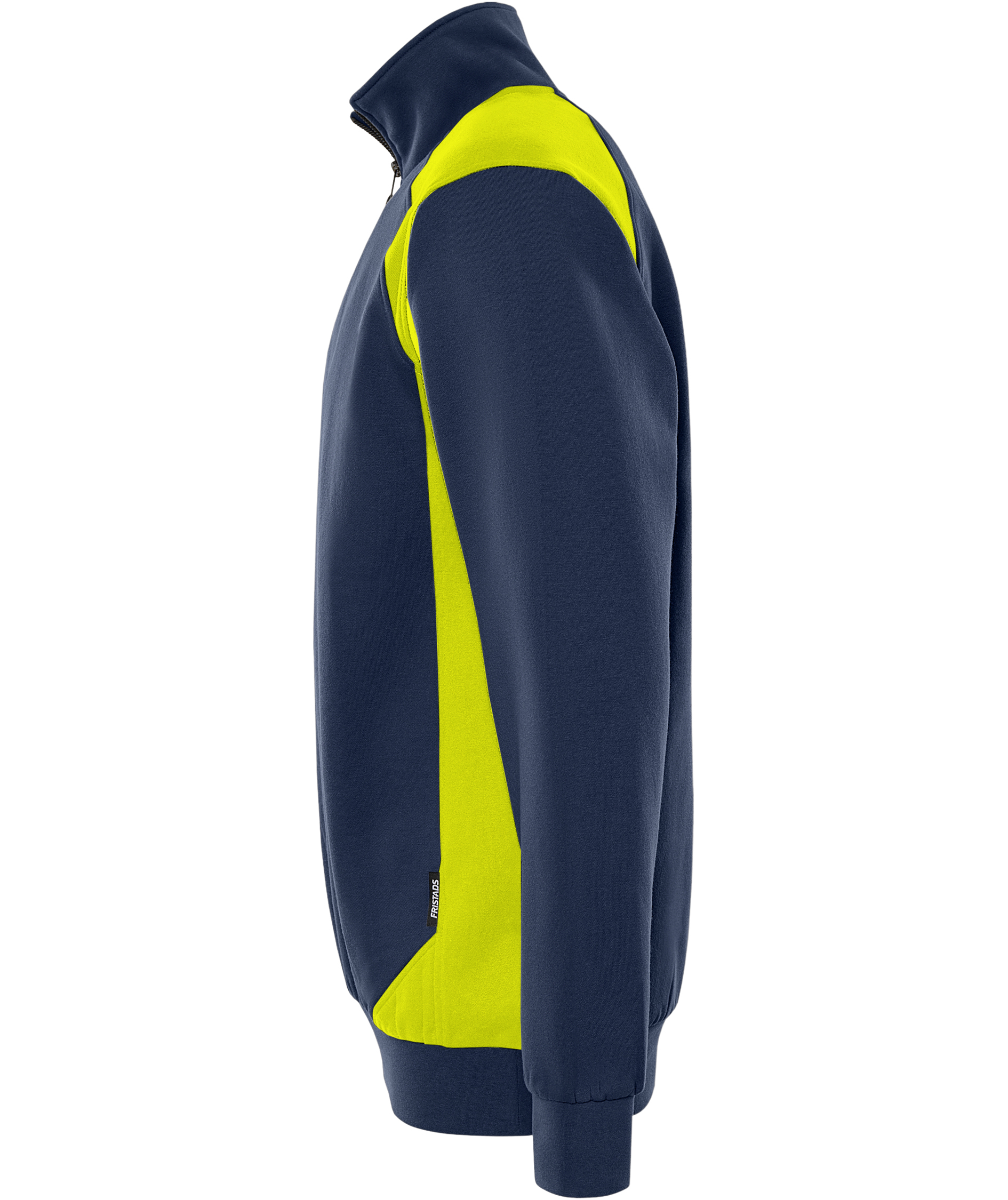 Fristads half zip sweatshirt 7048 GSM, Marin/Hi-Vis gul, large image number 3