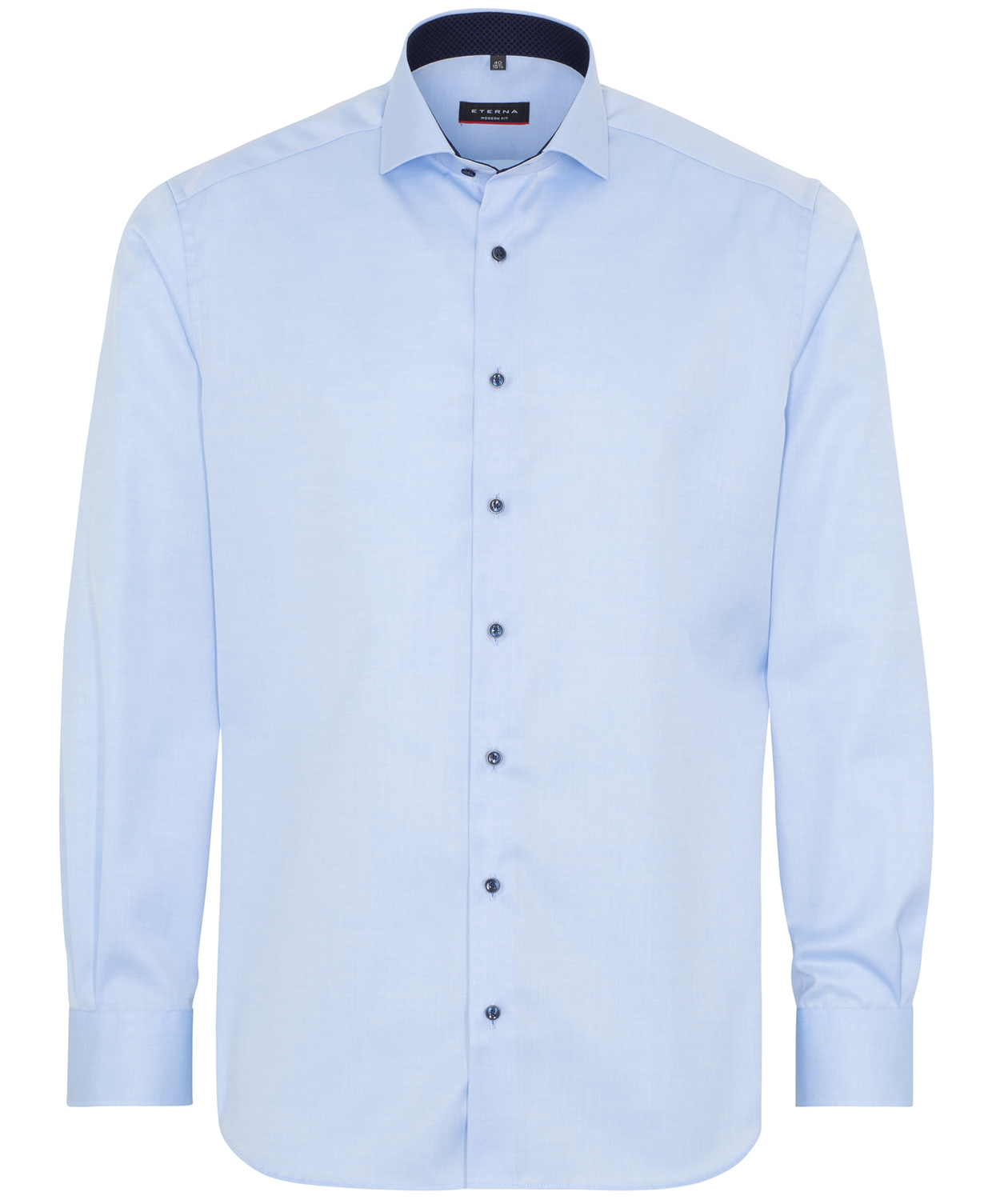 Eterna Cover Modern fit skjorta med kontrast, Ljus Bl&aring;, Ljus Bl&aring;, swatch