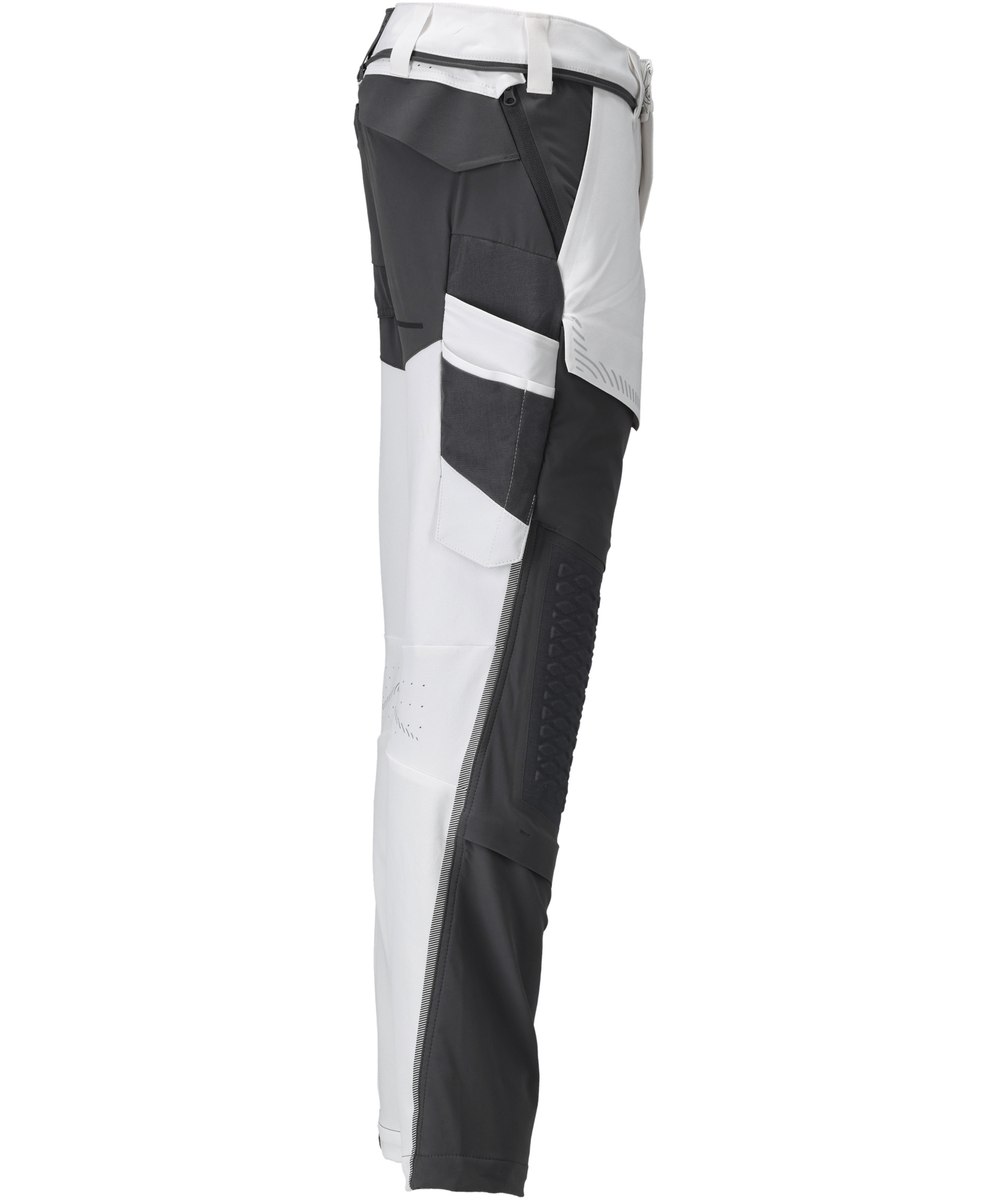 Mascot Customized arbetsbyxa full stretch, Vit/Stengr&aring;, large image number 2