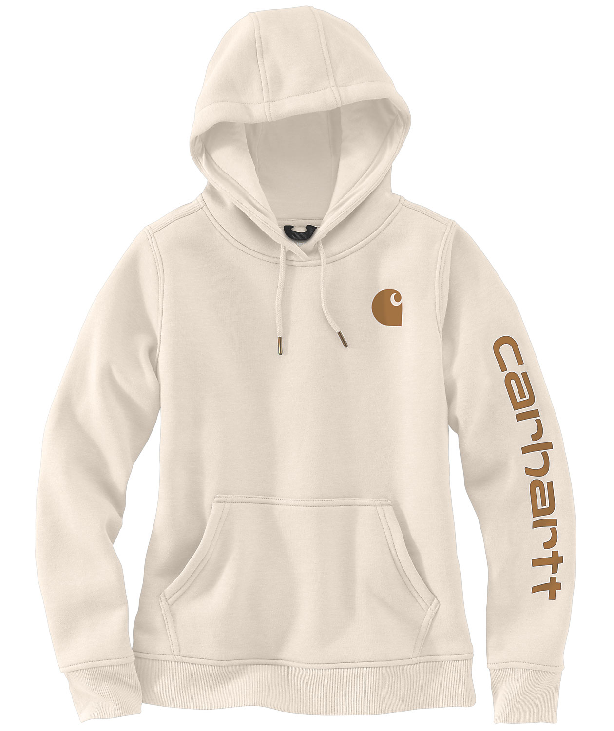 Carhartt Clarksburg hoodie dam, Malt/Carhartt Brown
