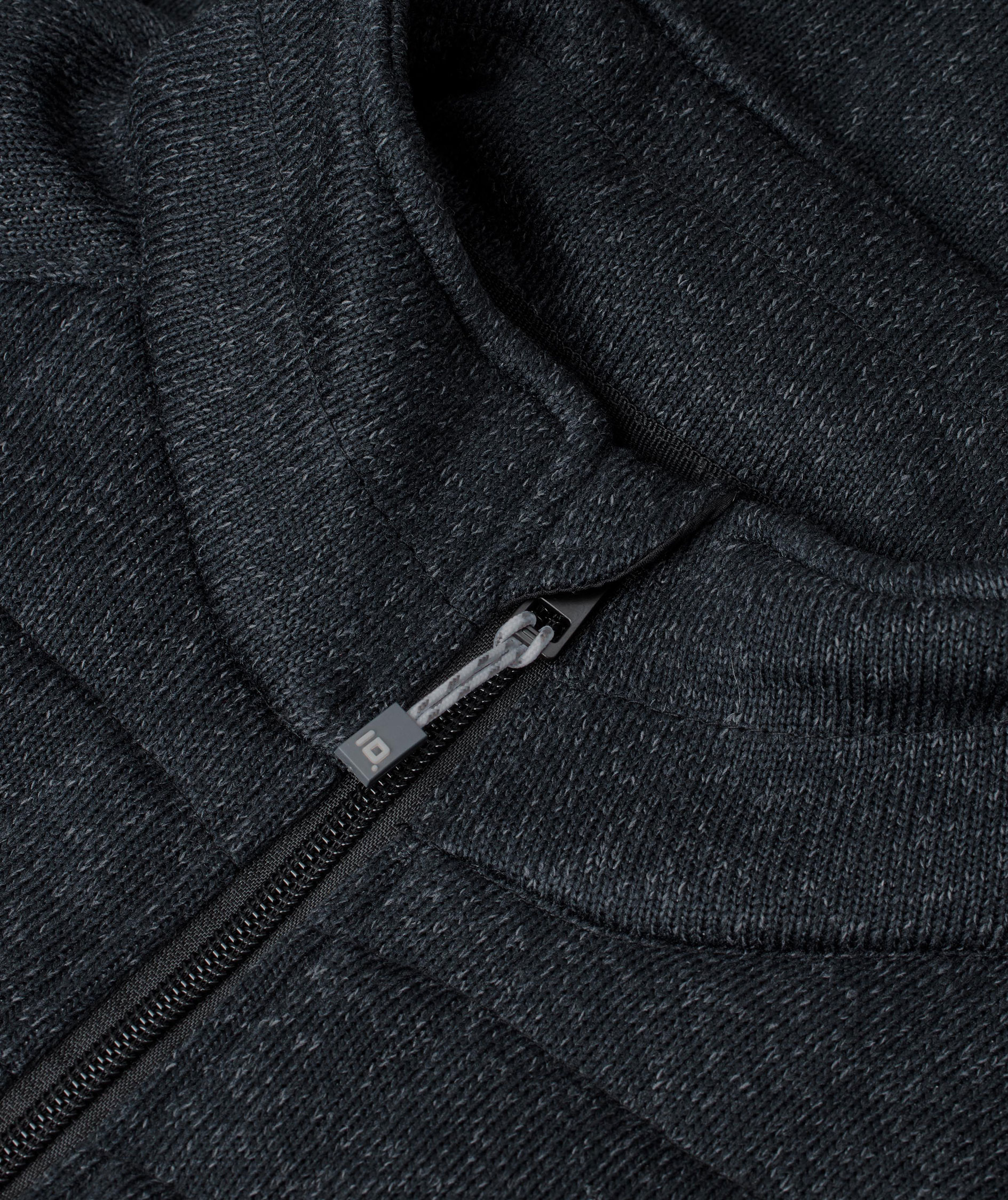 ID quiltet fleecejakke, Grafitgr&aring; Melange, large image number 4