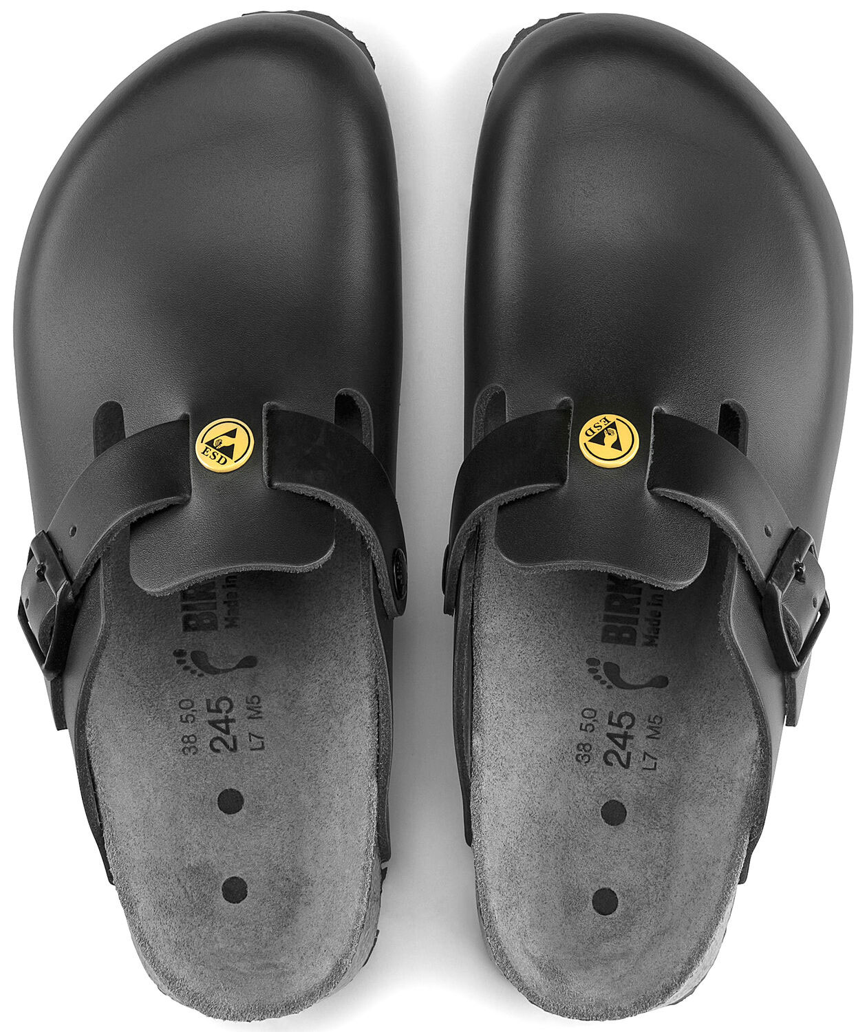 Birkenstock Boston ESD Narrow Fit sandaler dam, Svart, large image number 3