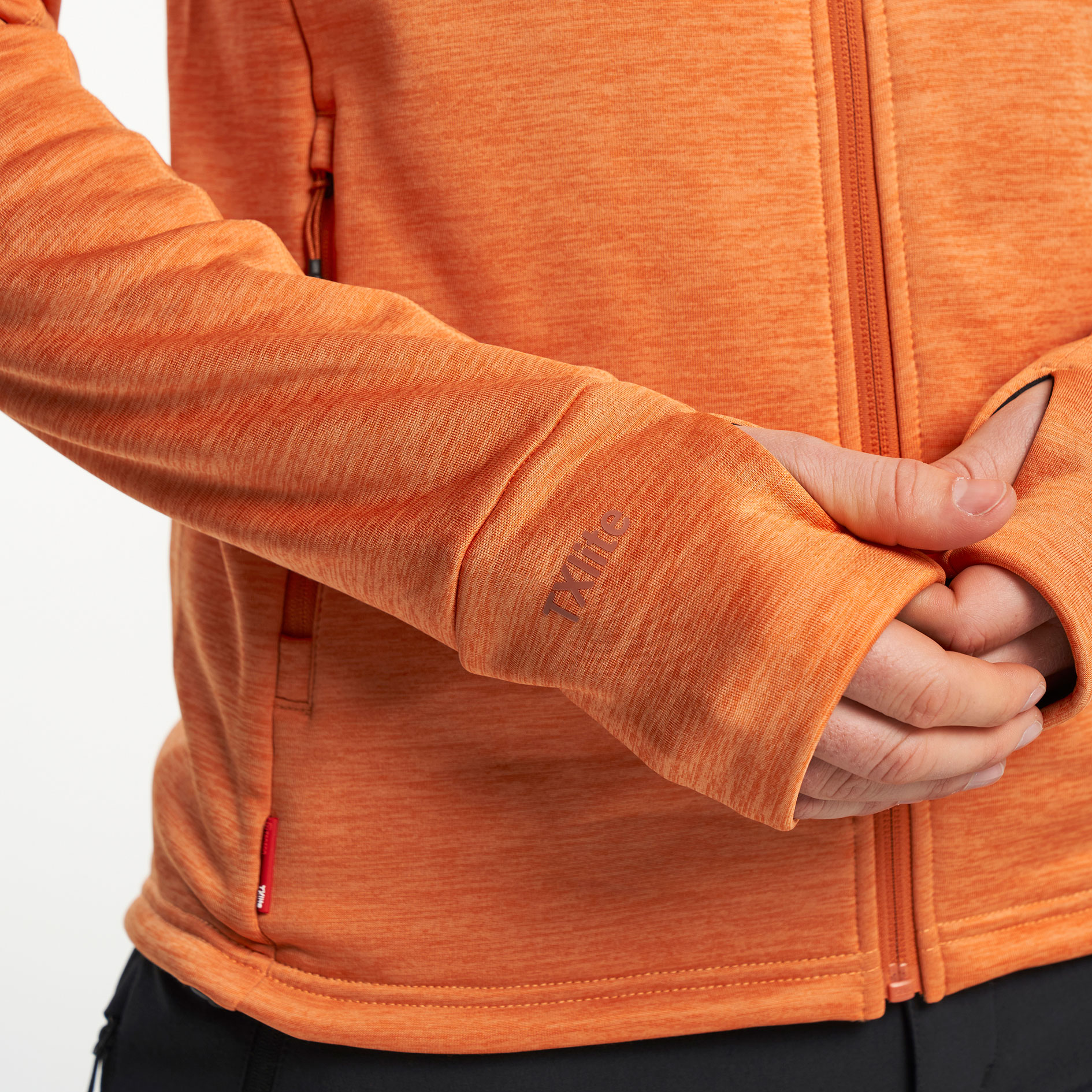 Tenson TXlite hoodie with full zipper, Dark Orange, large image number 7