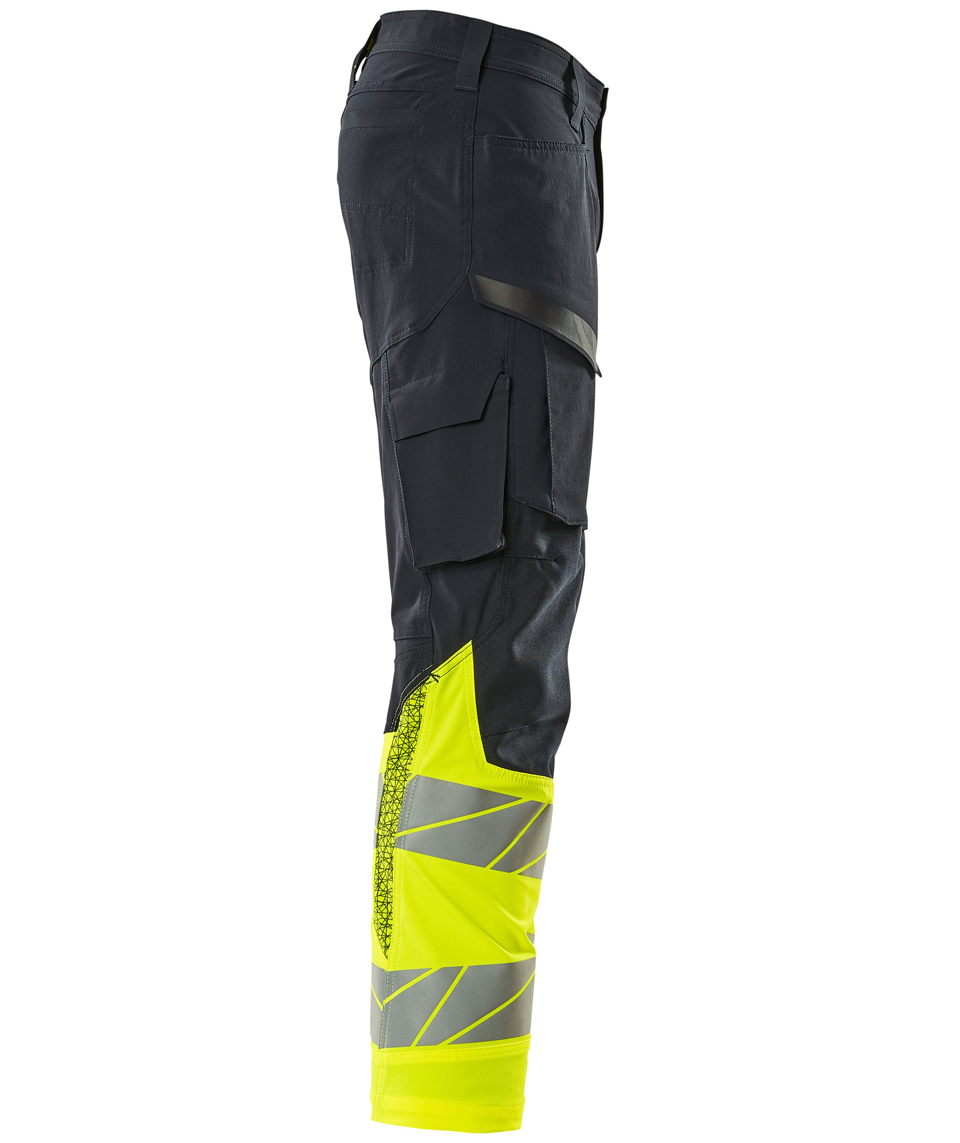 Mascot Accelerate Safe servicebukser full stretch, M&oslash;rk Marine/Hi-Vis Gul, large image number 2