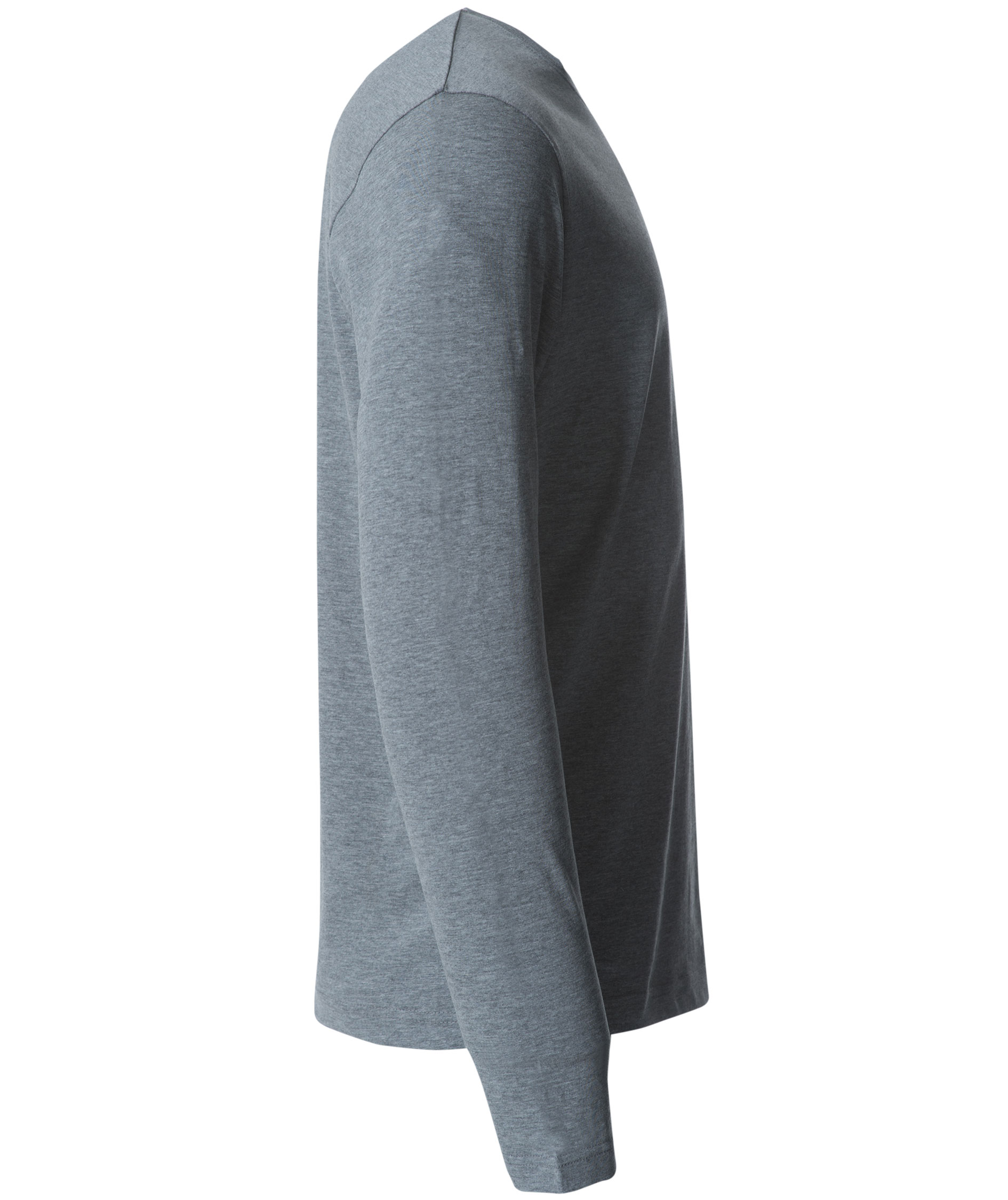 Clique Basic-T lang&auml;rmliges T-Shirt, Grey melange, large image number 2