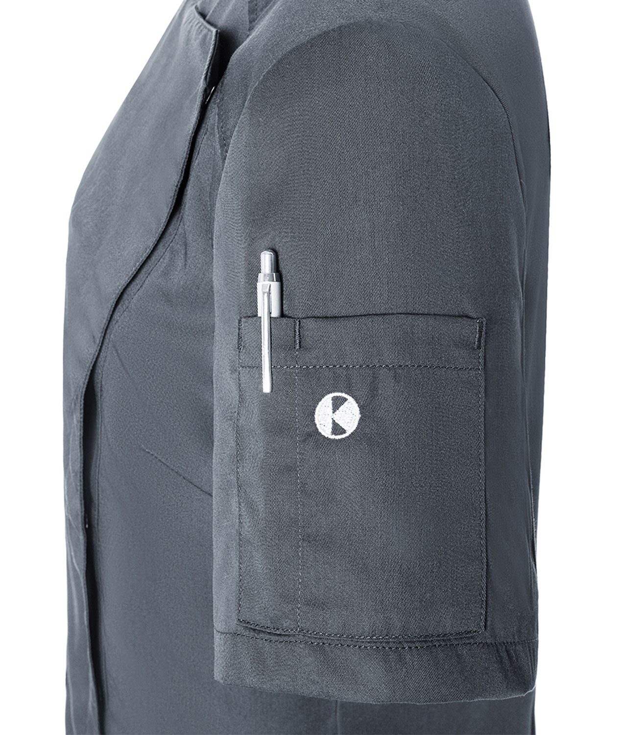 Karlowsky Modern-Look short sleeved chefs jacket, Anthracite, large image number 4