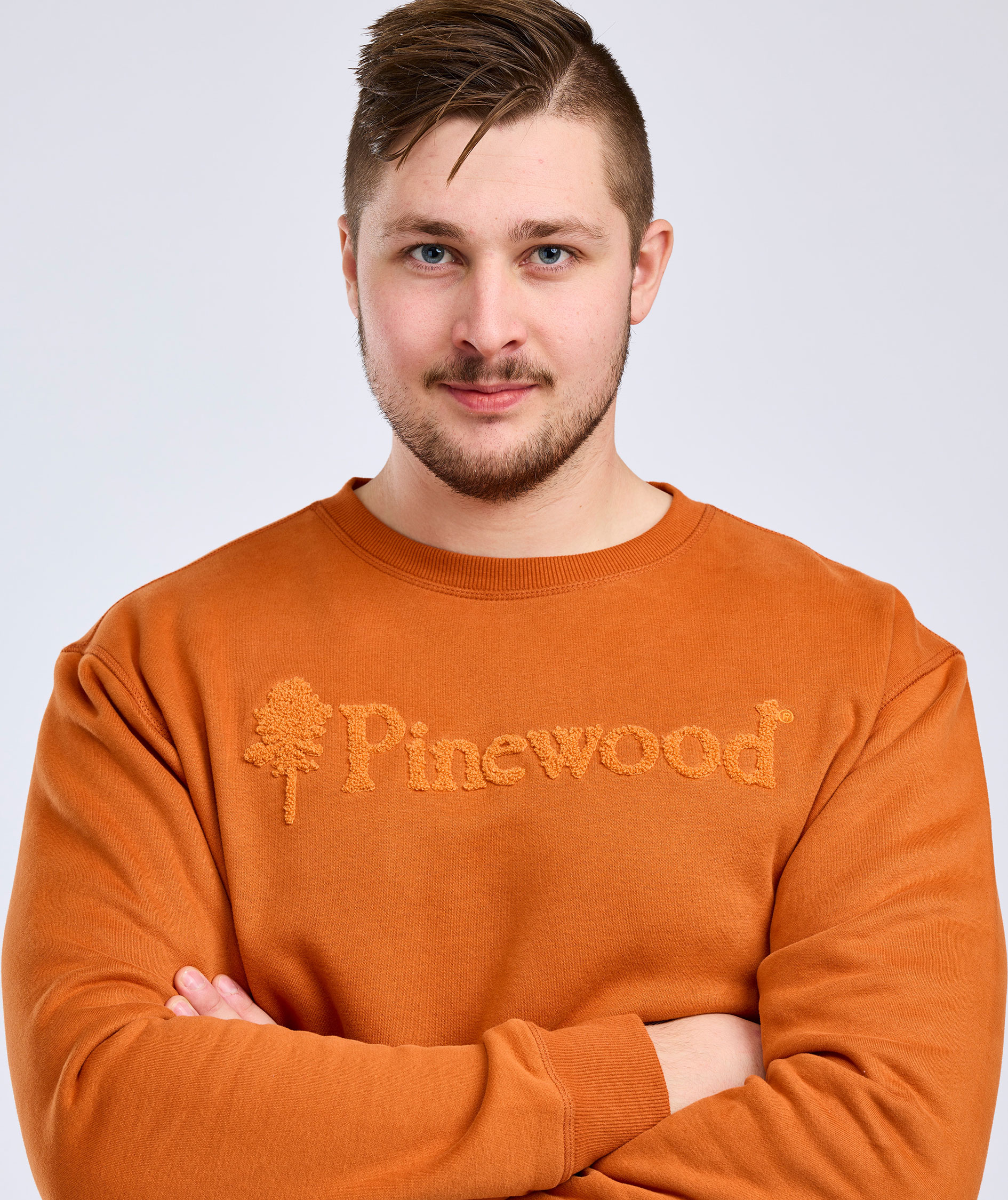 Pinewood V&auml;rnamo Logo sweatshirt, Burned Orange, large image number 4