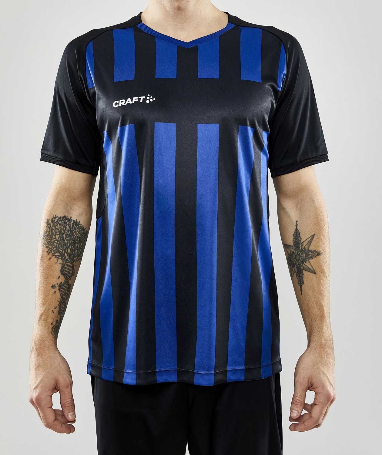 Craft Progress 2.0 Stripe Jersey T-skjorte, Sort/Club Cobolt, large image number 1
