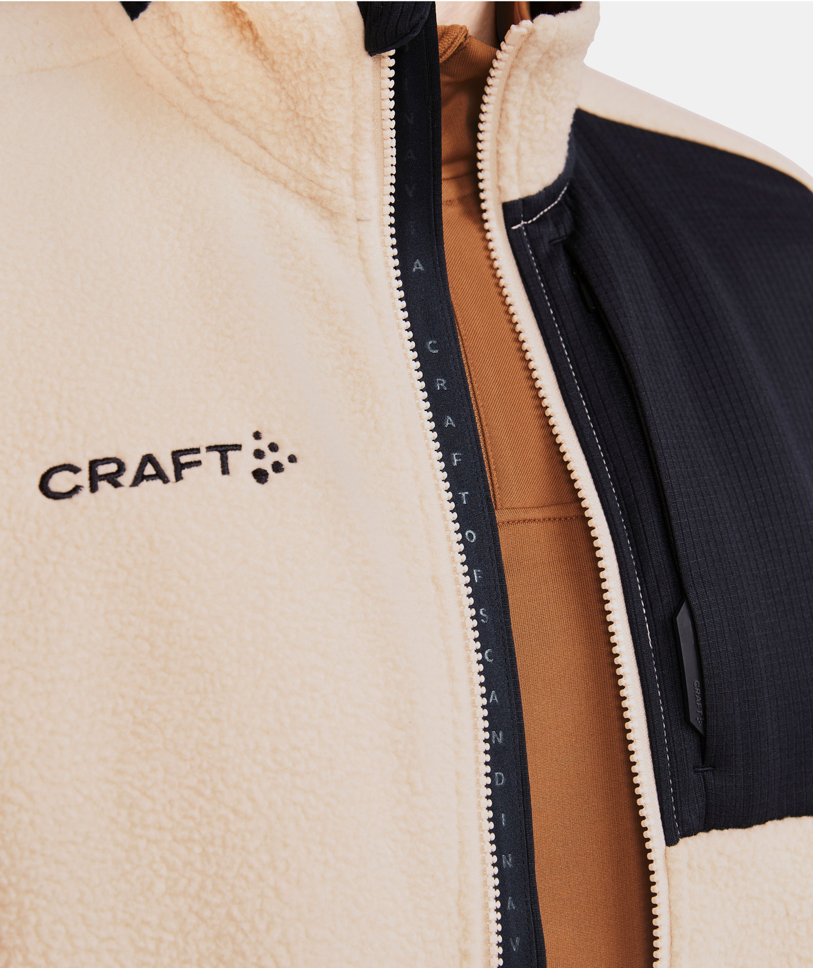 Craft ADV Explore fibre pile vest, Ecru-black, large image number 7