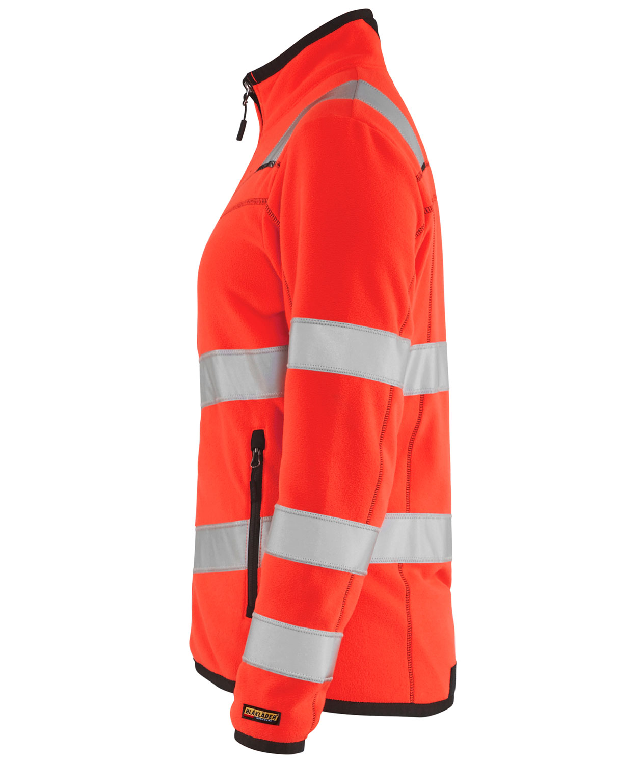 Bl&aring;kl&auml;der dame microfleecejakke, Hi-Vis R&oslash;d, large image number 3