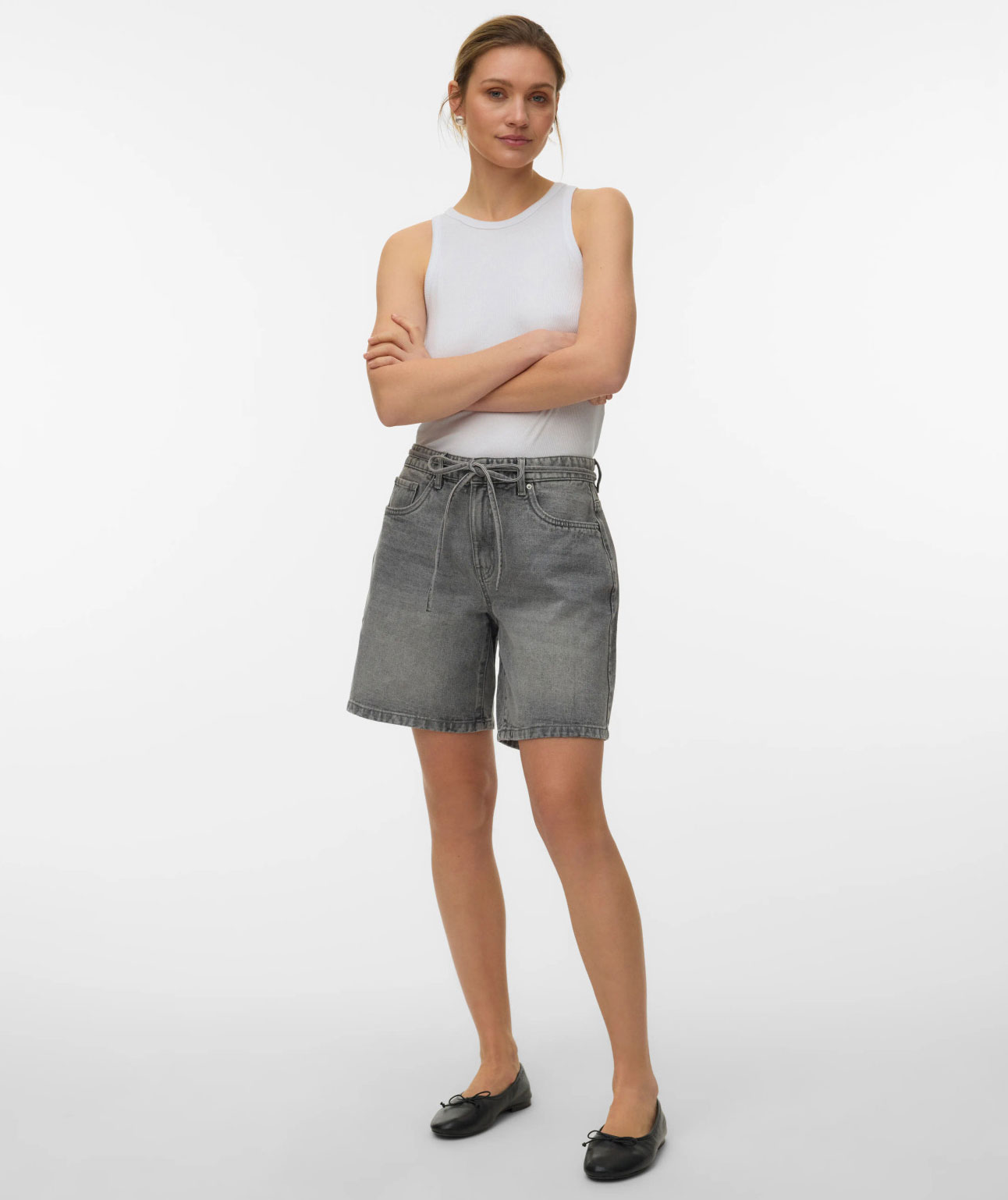 Vero Moda VMWIEN dame denimshorts, Light Grey Denim, large image number 1