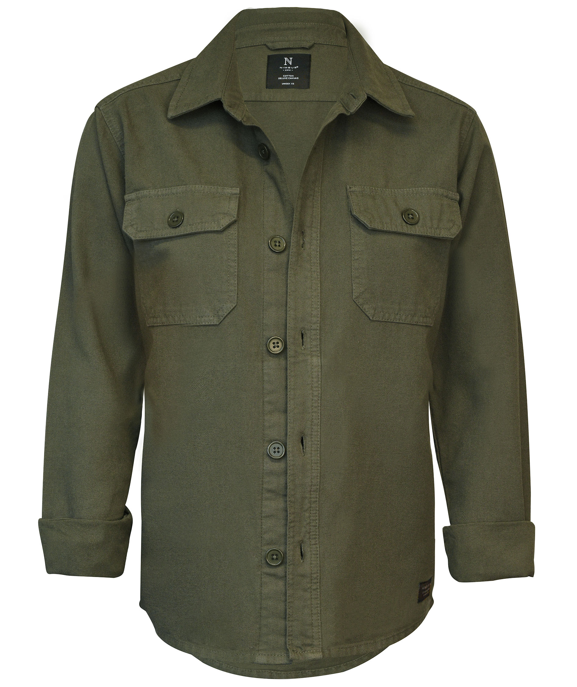 Nimbus Napa canvas overshirt, Ljus Olivgr&ouml;n