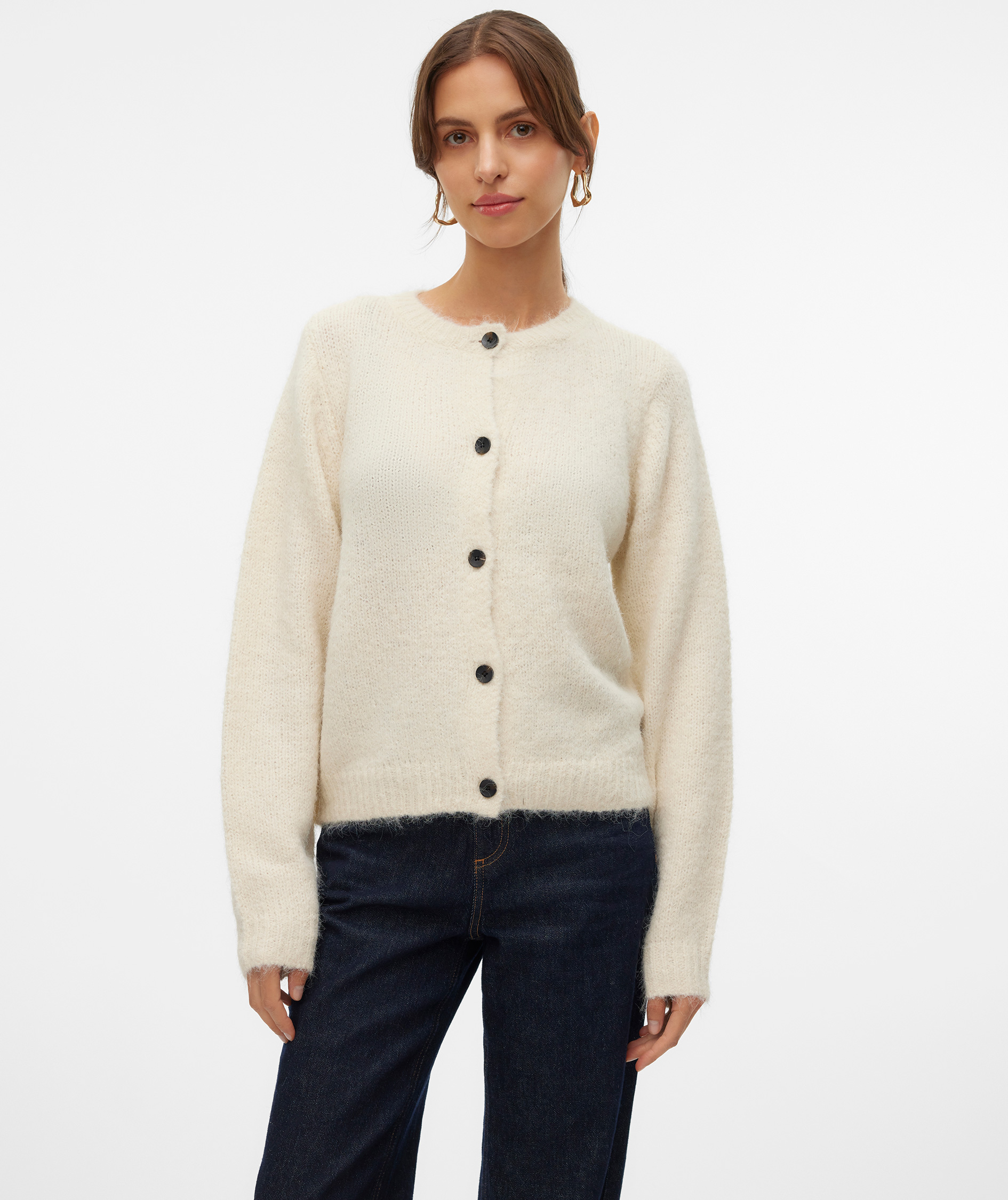 Vero Moda VMNOVAH stickad cardigan dam, Birch, large image number 3