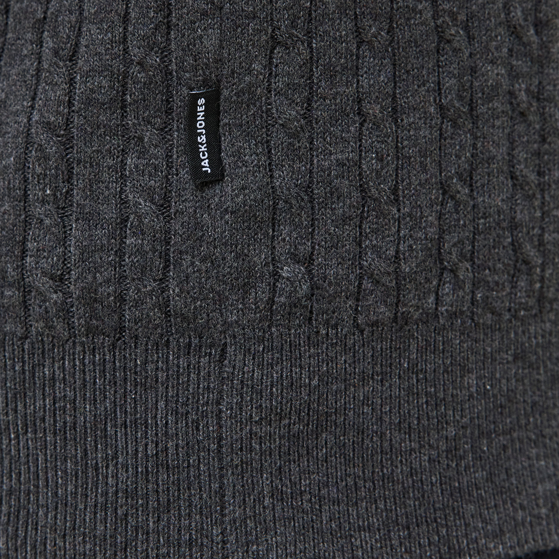 Jack & Jones JJEEMIL stickad tr&ouml;ja, Dark Grey Melange, large image number 6