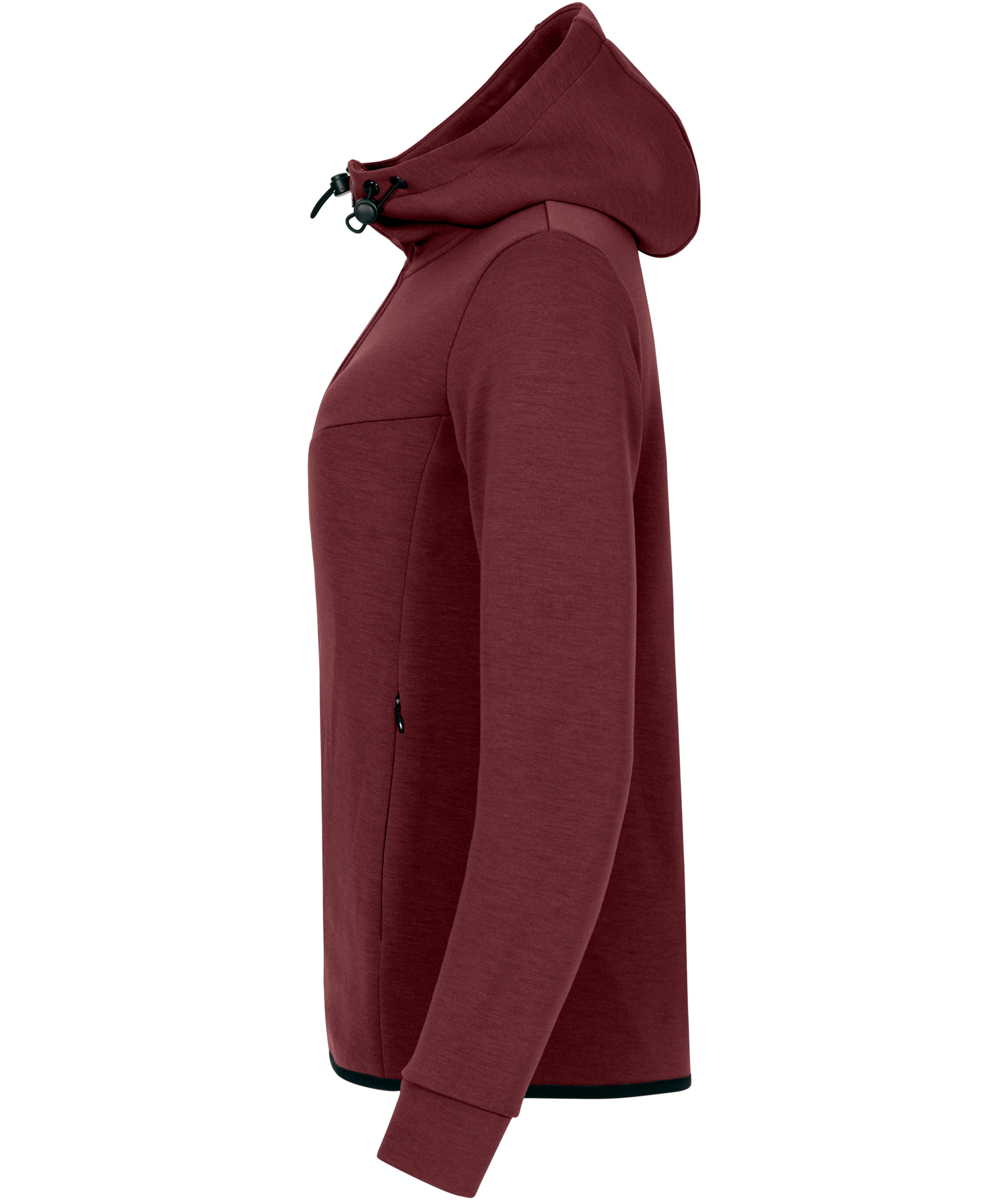 Clique Hayden Hoody Full Zip hoodie med blixtl&aring;s dam, Vinr&ouml;d, large image number 4